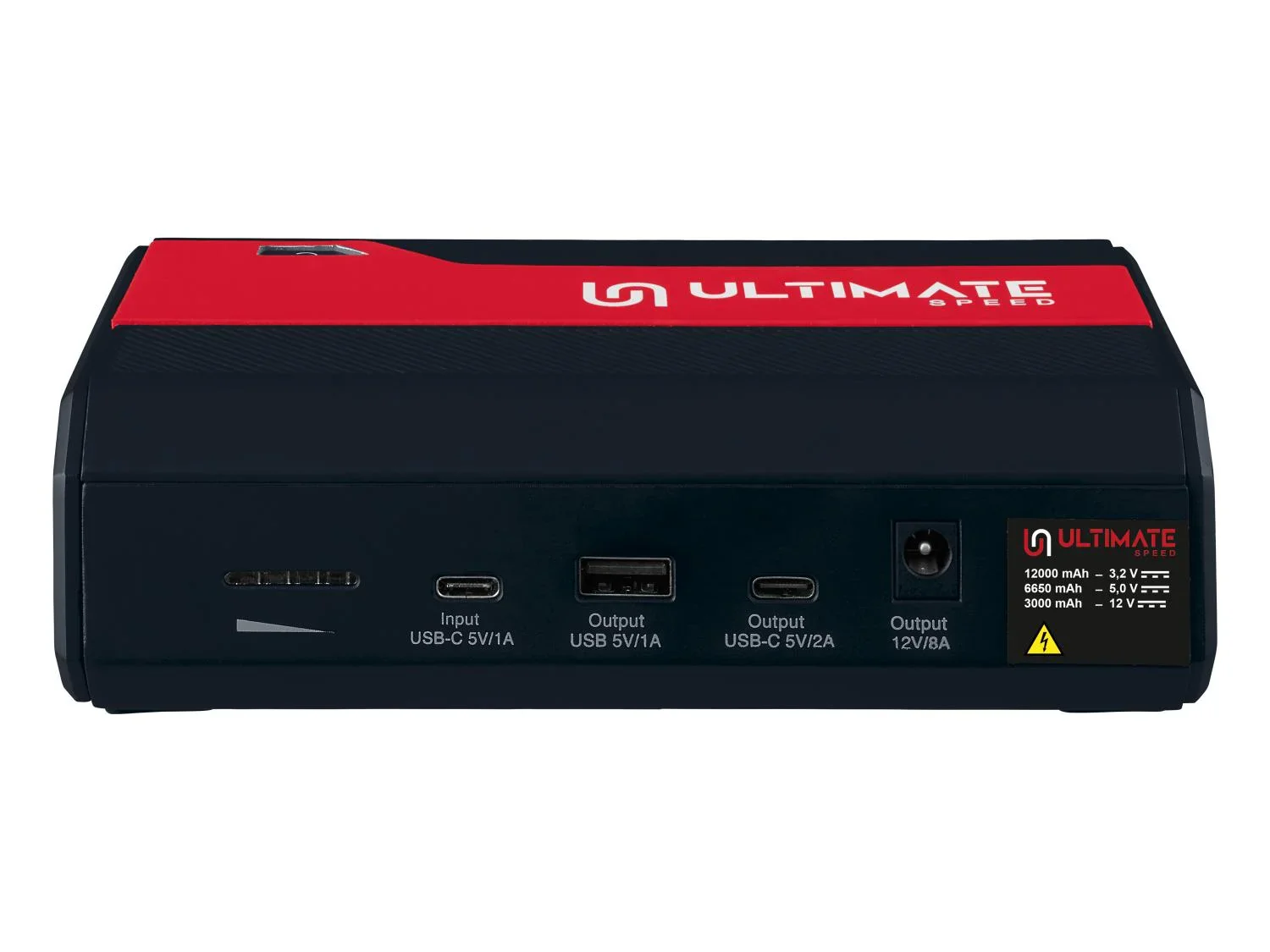 ULTIMATE SPEED Aide au dmarrage mobile pour voitures avec batterie externe Powerbank, 12000 mAh