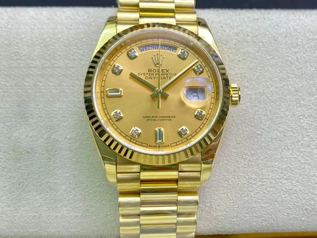 Rolex Day-Date M128238-0008 Yellow Gold EW Factory Champagne Dial