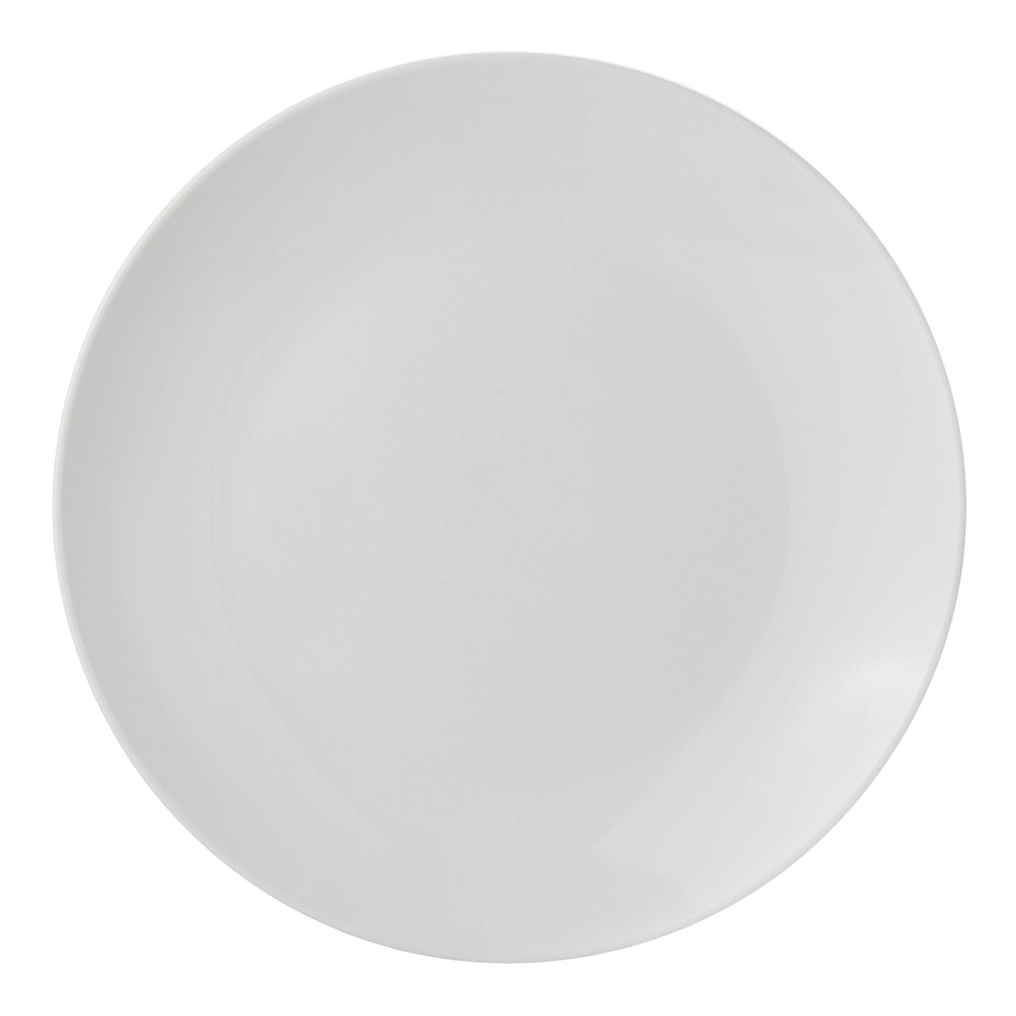 Mainstays Glazed Round Stoneware Dinner Plate - White - 10.3 in