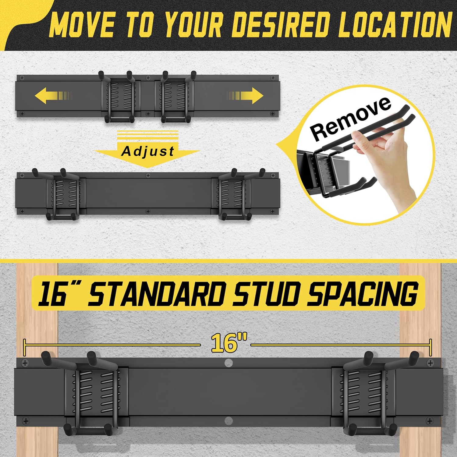 klasit Garage Wall Organizer, 15 Pack Carries 675 lbs, Garden Tool Organizer