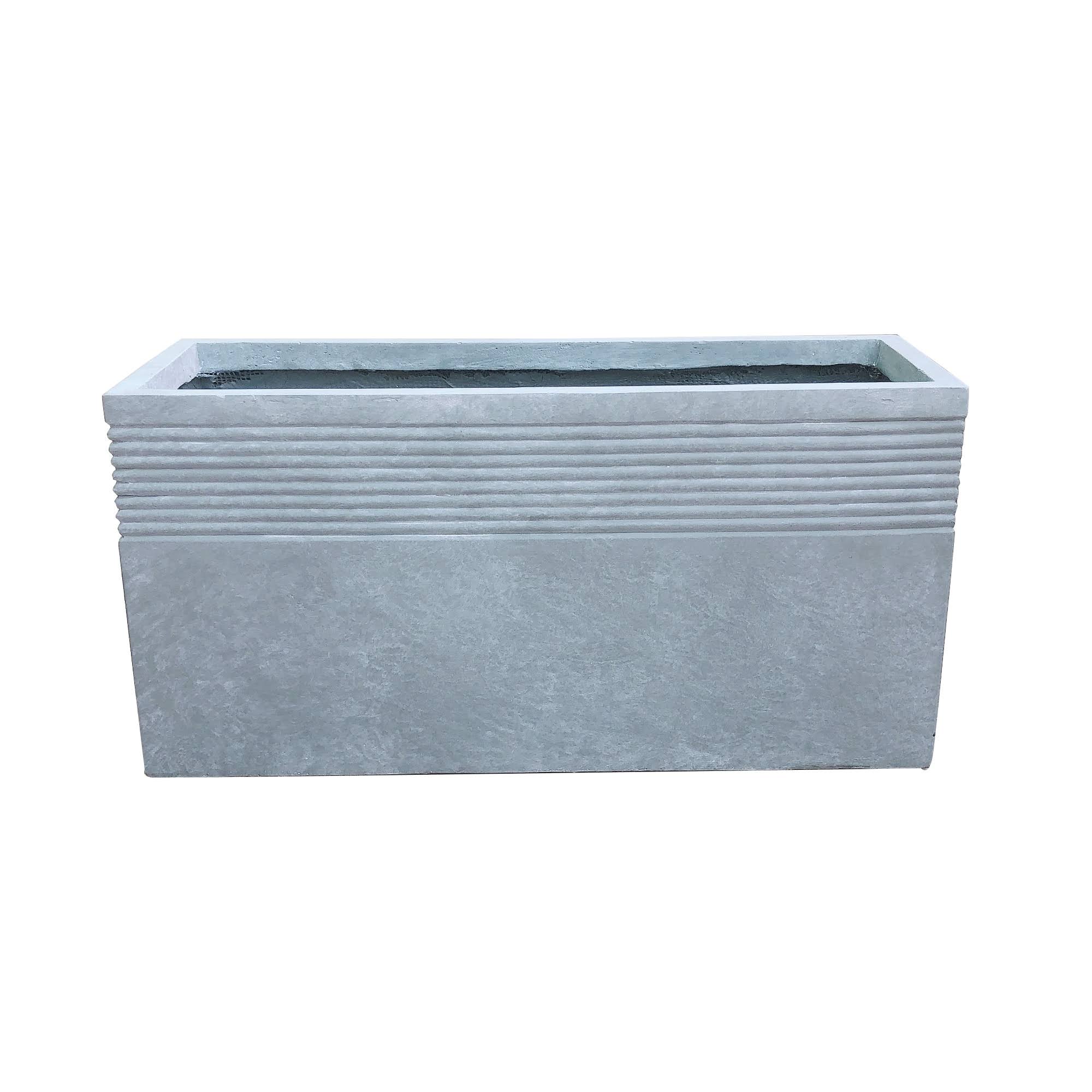 Kante 31.5 in. L Slate Gray Lightweight Concrete Modern Rectangle Outdoor Planter