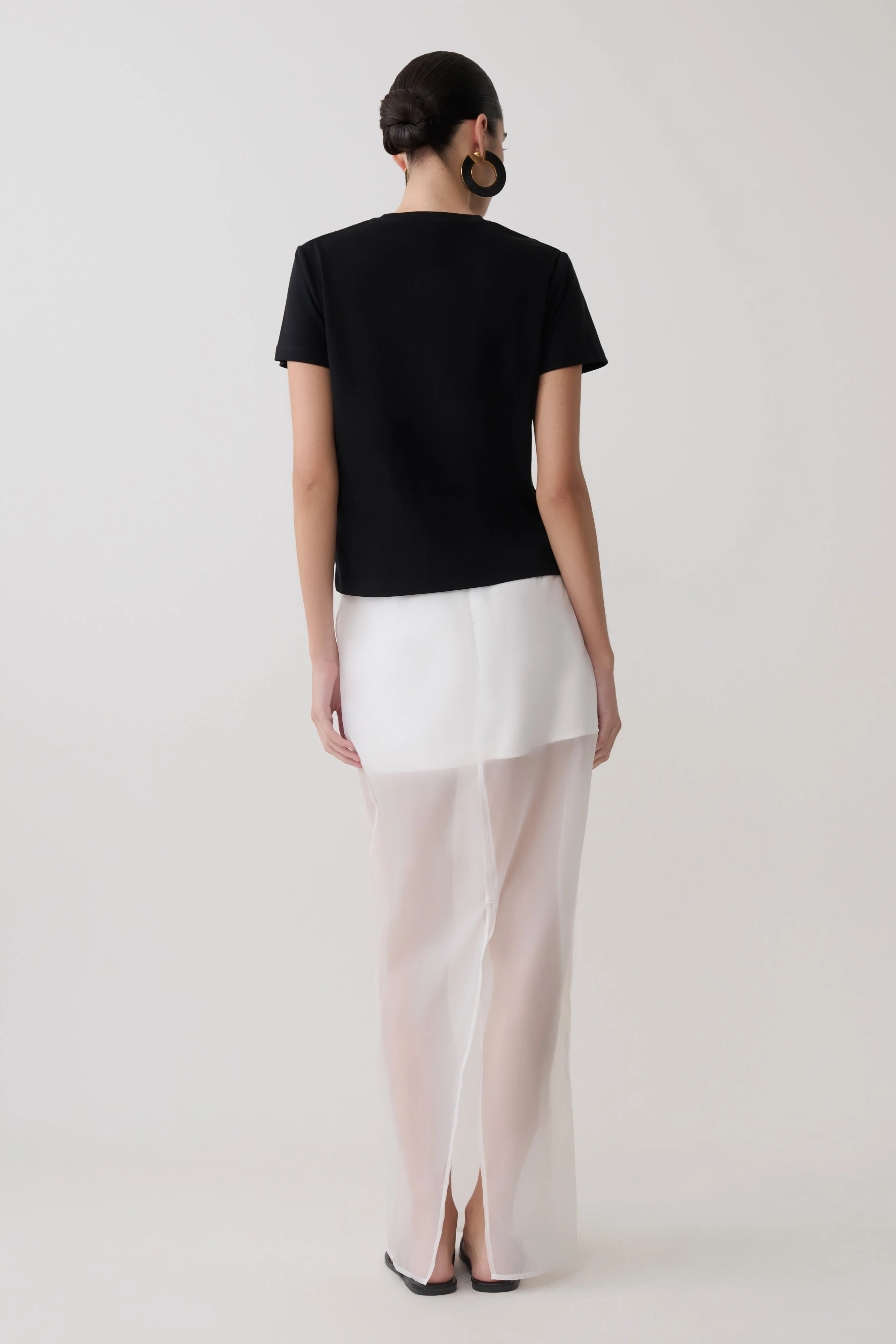 Ximena Organza Maxi Skirt - White