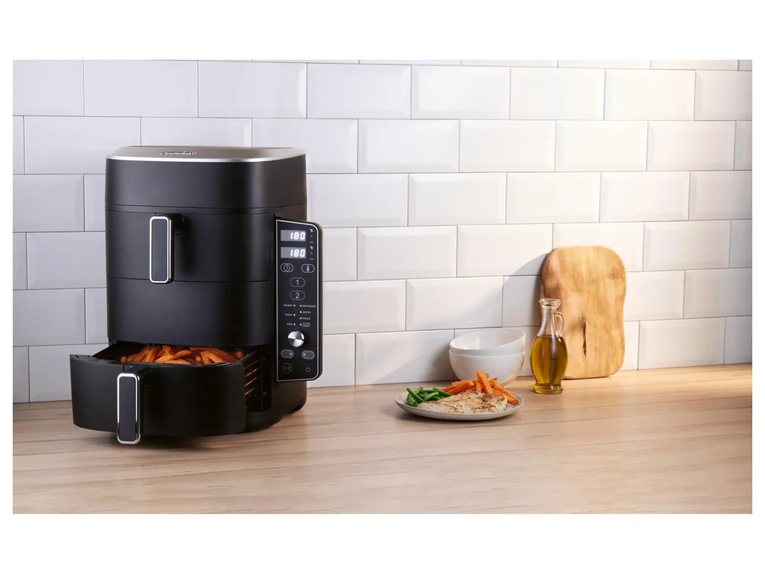 SILVERCREST Friteuse  air chaud 2 zones superposes, 9,5 l