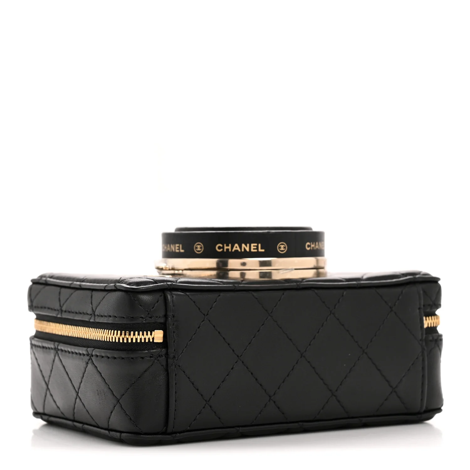 Lambskin Quilted Coco Click Bag Black