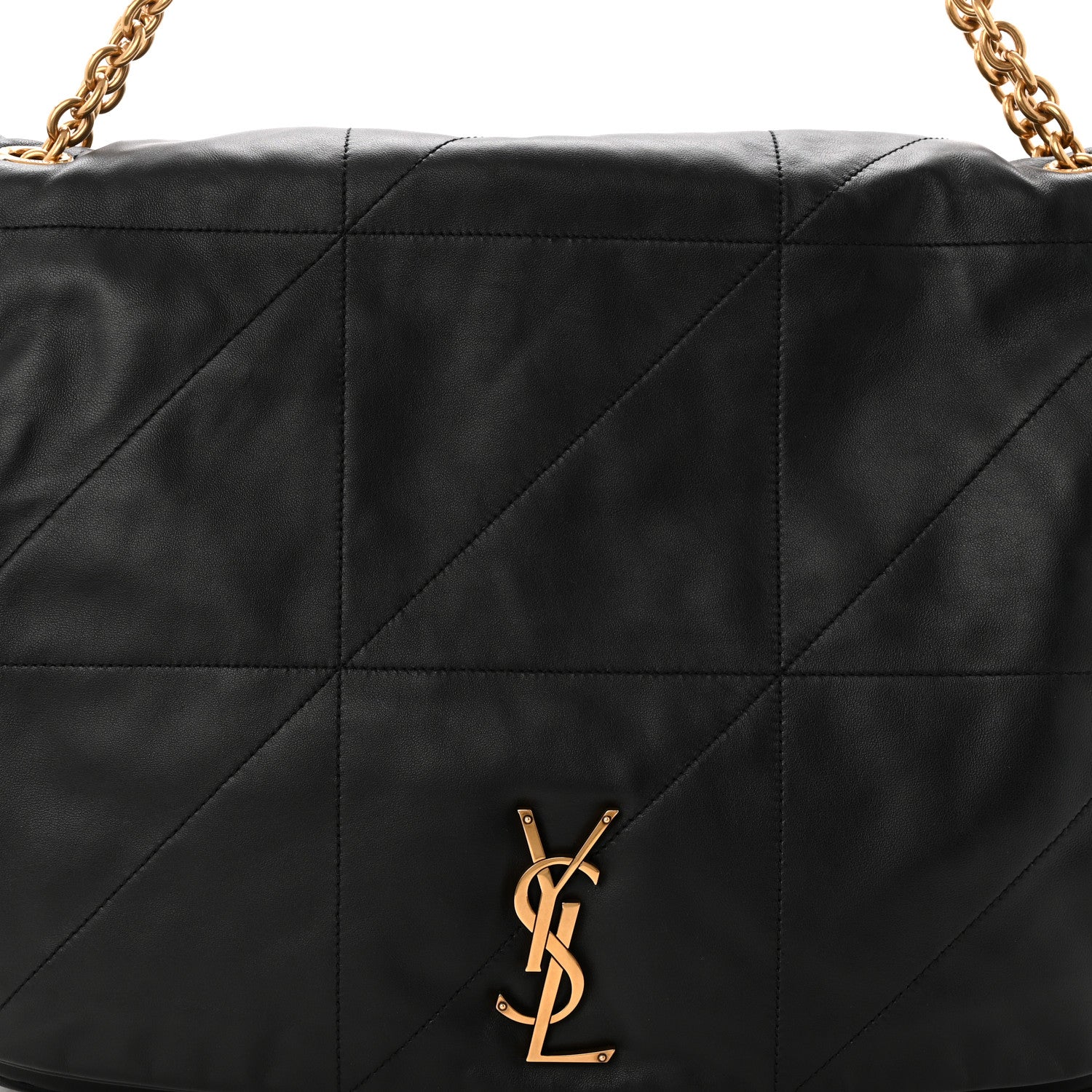 Lambskin Matelasse Monogram Large Jamie 4.3 Black
