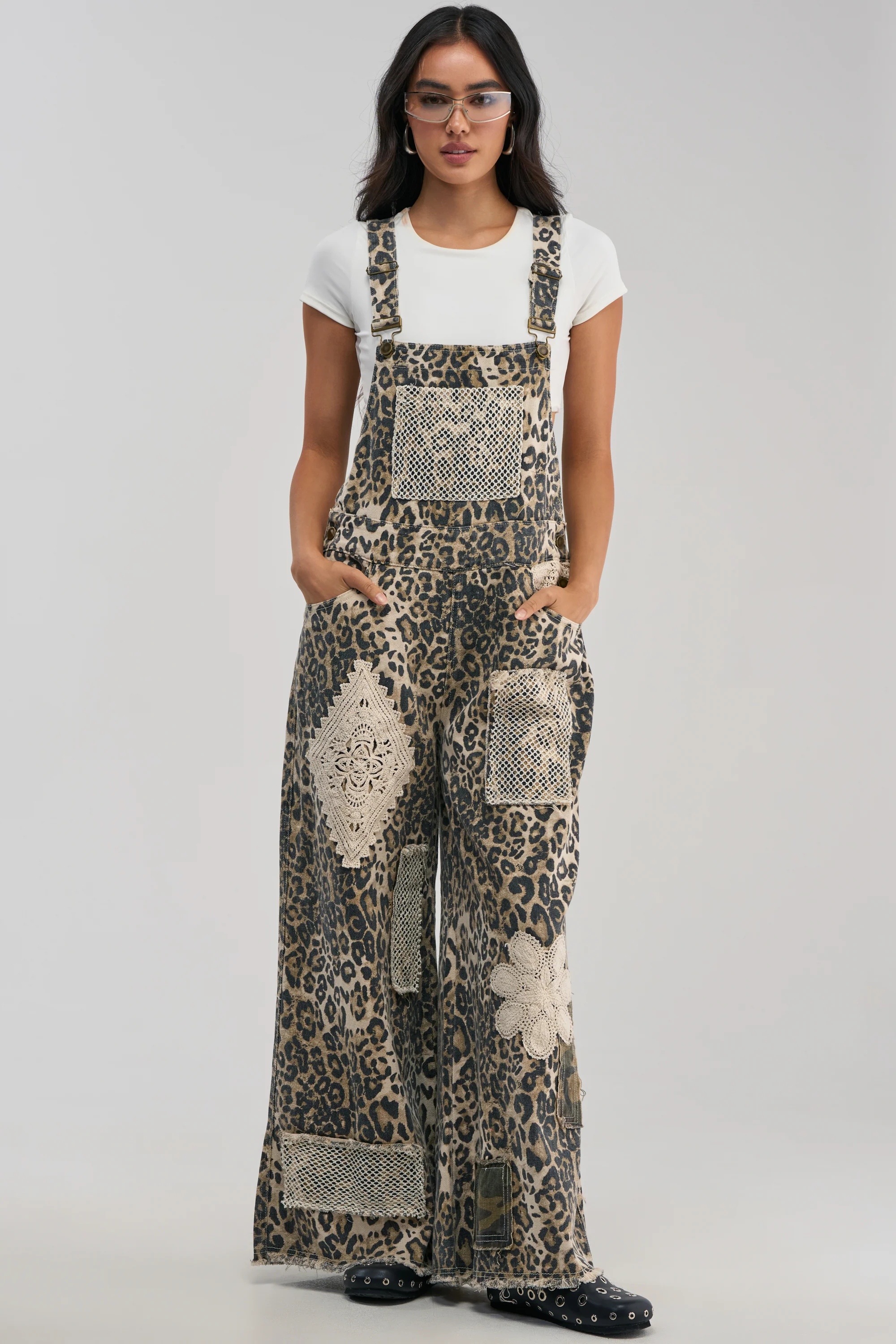 CATCH ME IN THE CITY LEOPARD OVERALLS - Akira Store
