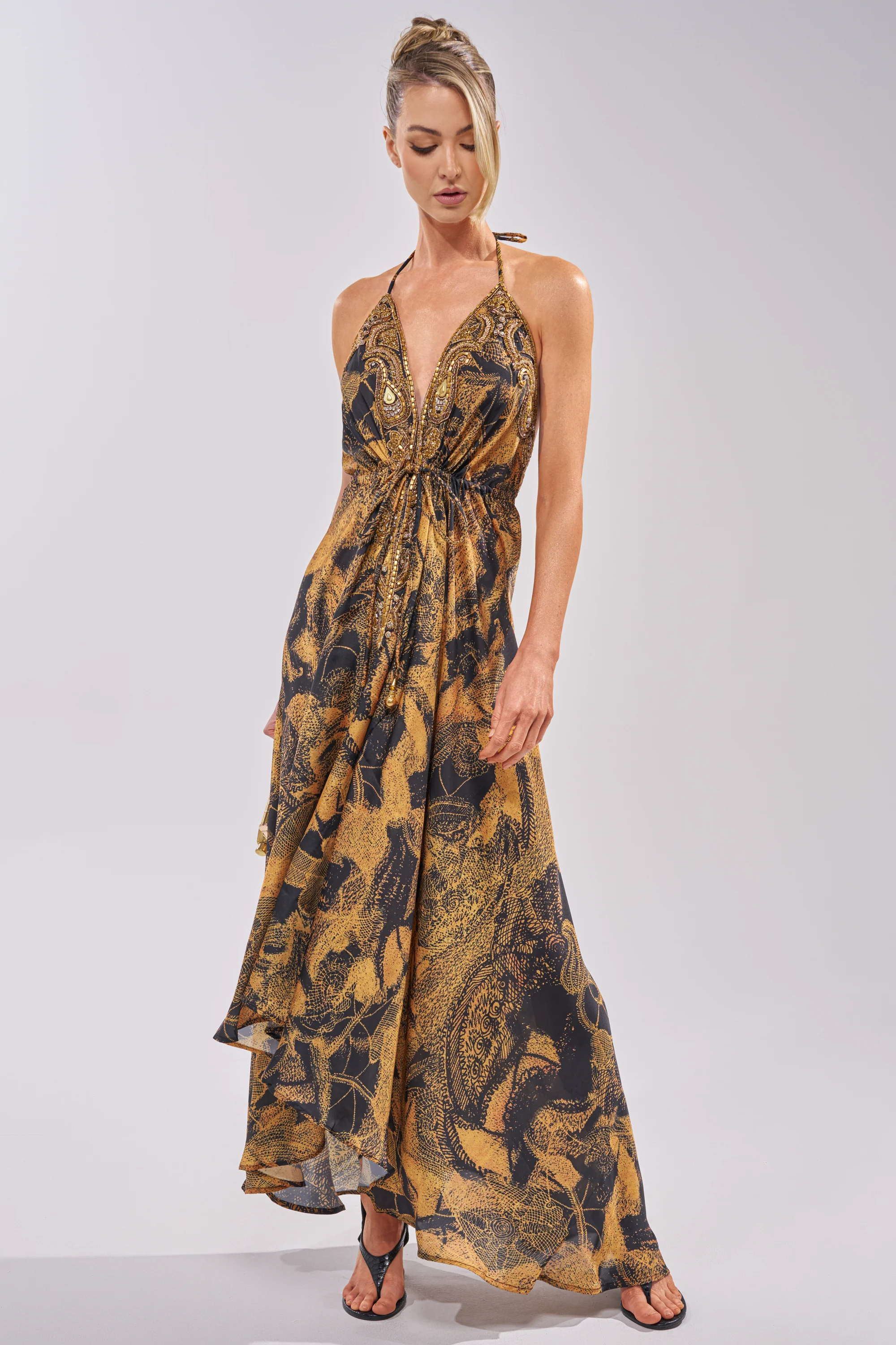 SHINE ON YOU PRINTED MAXI DRESS - Akira Store
