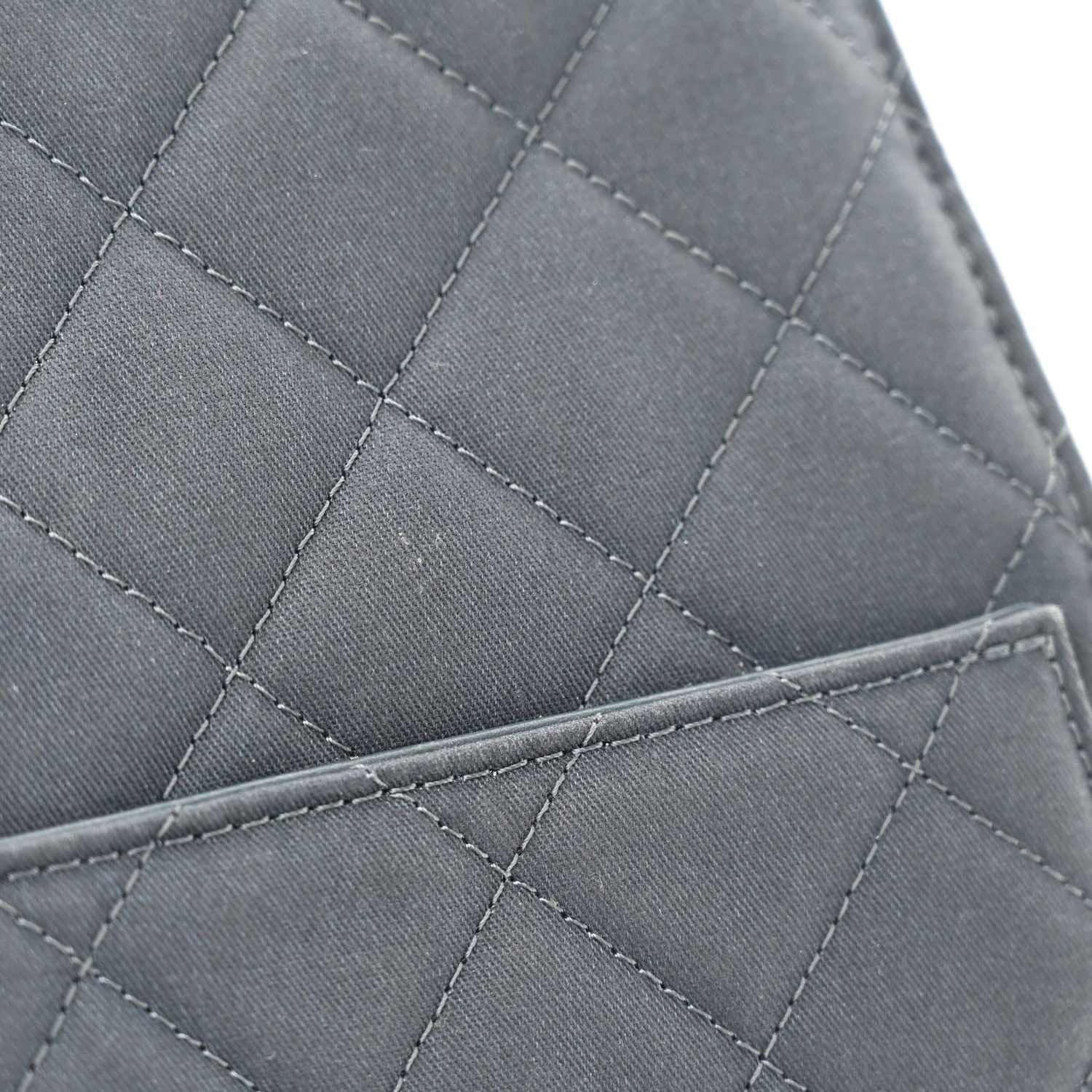 Canvas Quilted Medium Chanel 25 Handbag Dark Blue