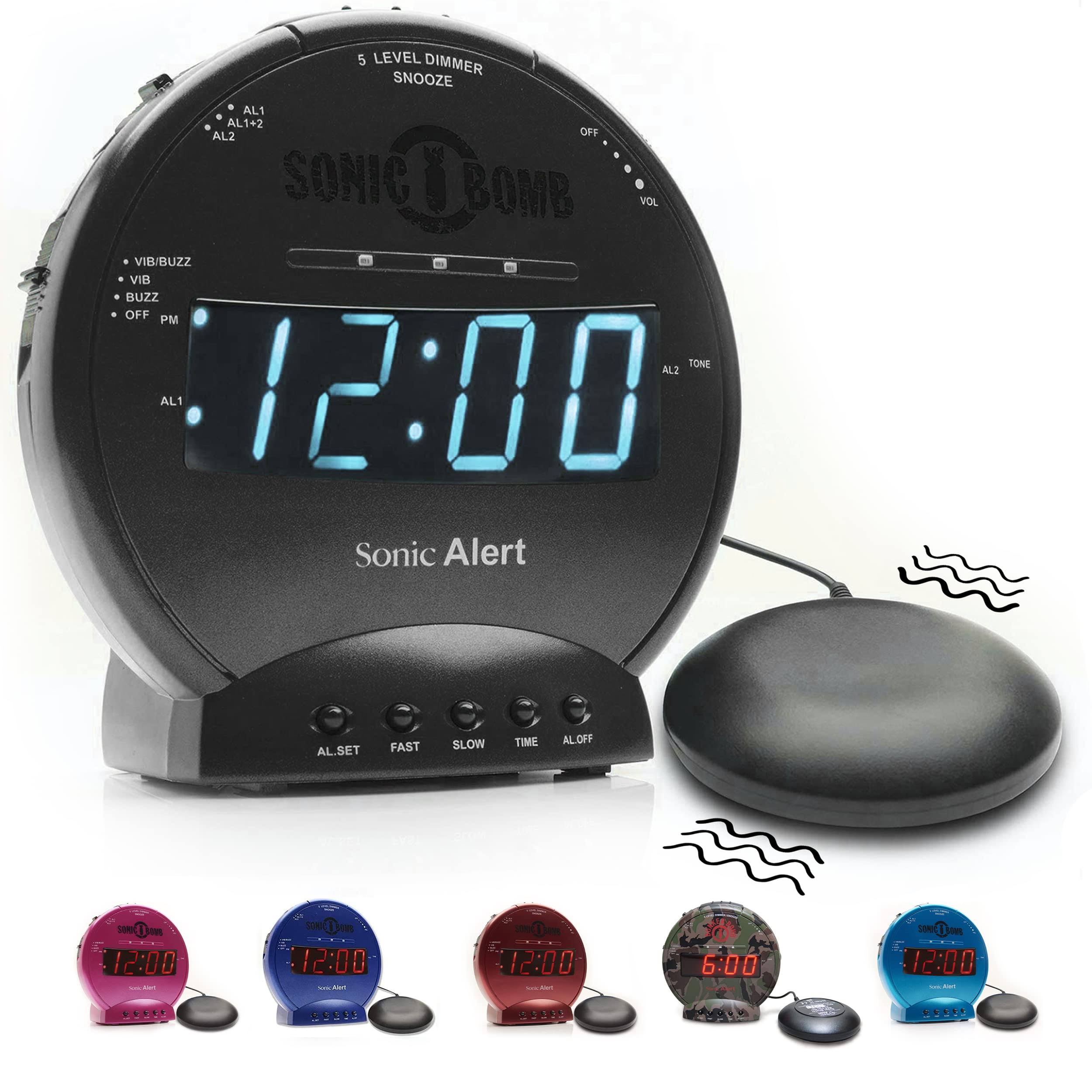 Sonic Alert Sonic Blast Projection Dual Alarm Clock with Bluetooth Speaker