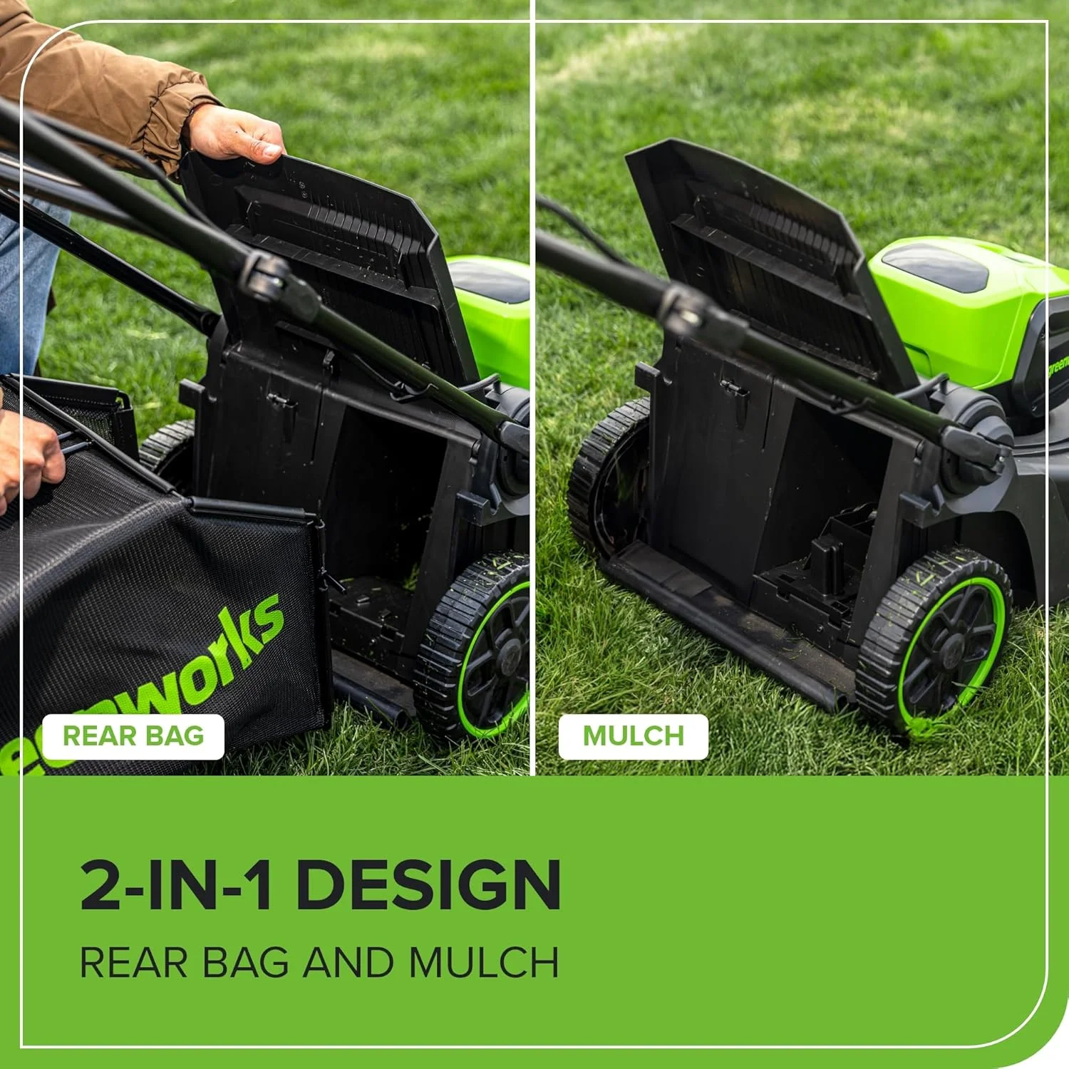 60V 17" Brushless (Push) Mower + 60V 13" String Trimmer, 4.0Ah Battery and 3A Charger - Image 6