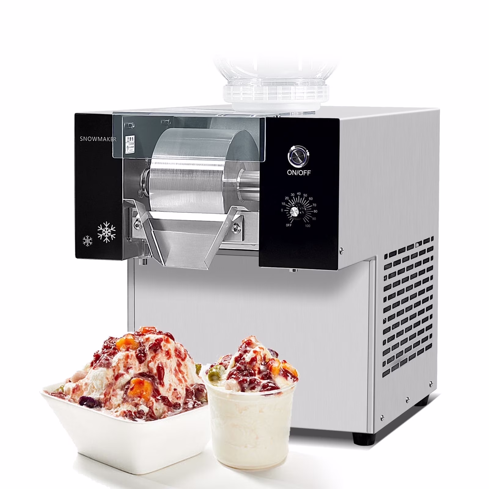 Kolice Commercial Automatically Snowflake Ice Machine, Snow Cone Maker - 374 lb/Day, Air Cooling