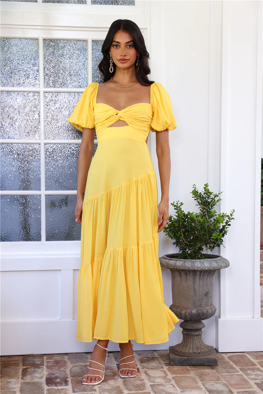 Daytime Dance Maxi Dress Yellow