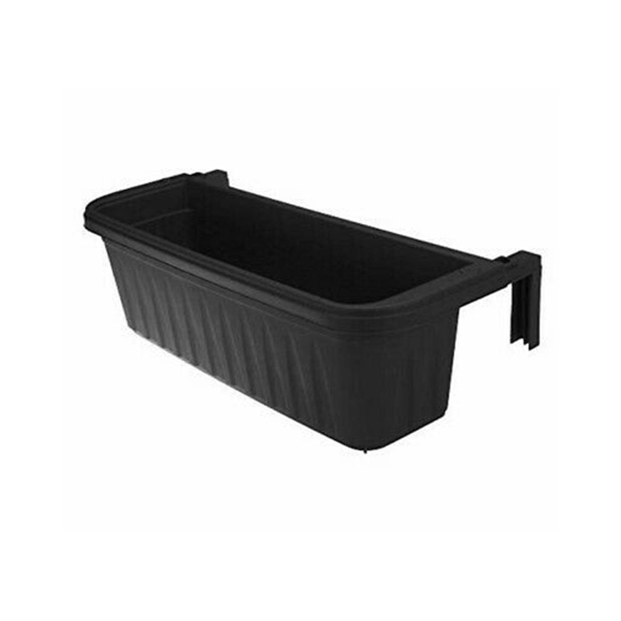 Apollo Exports International AP-30218BK 24 Adjustable Railing Planter, Black