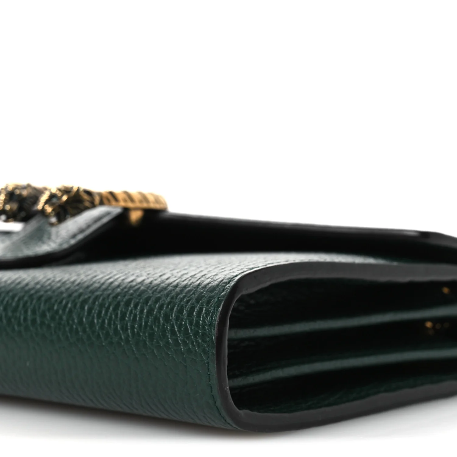 Calfskin Garden Dionysus Chain Wallet Emerald