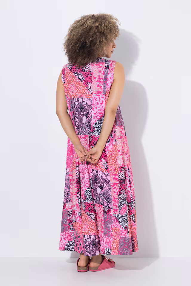 Patchwork Paisley Sleeveless Dress