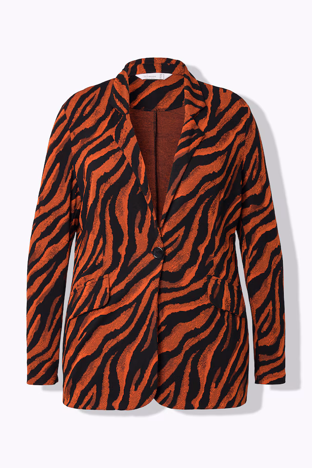 Slim-fitting zebra pattern blazer
