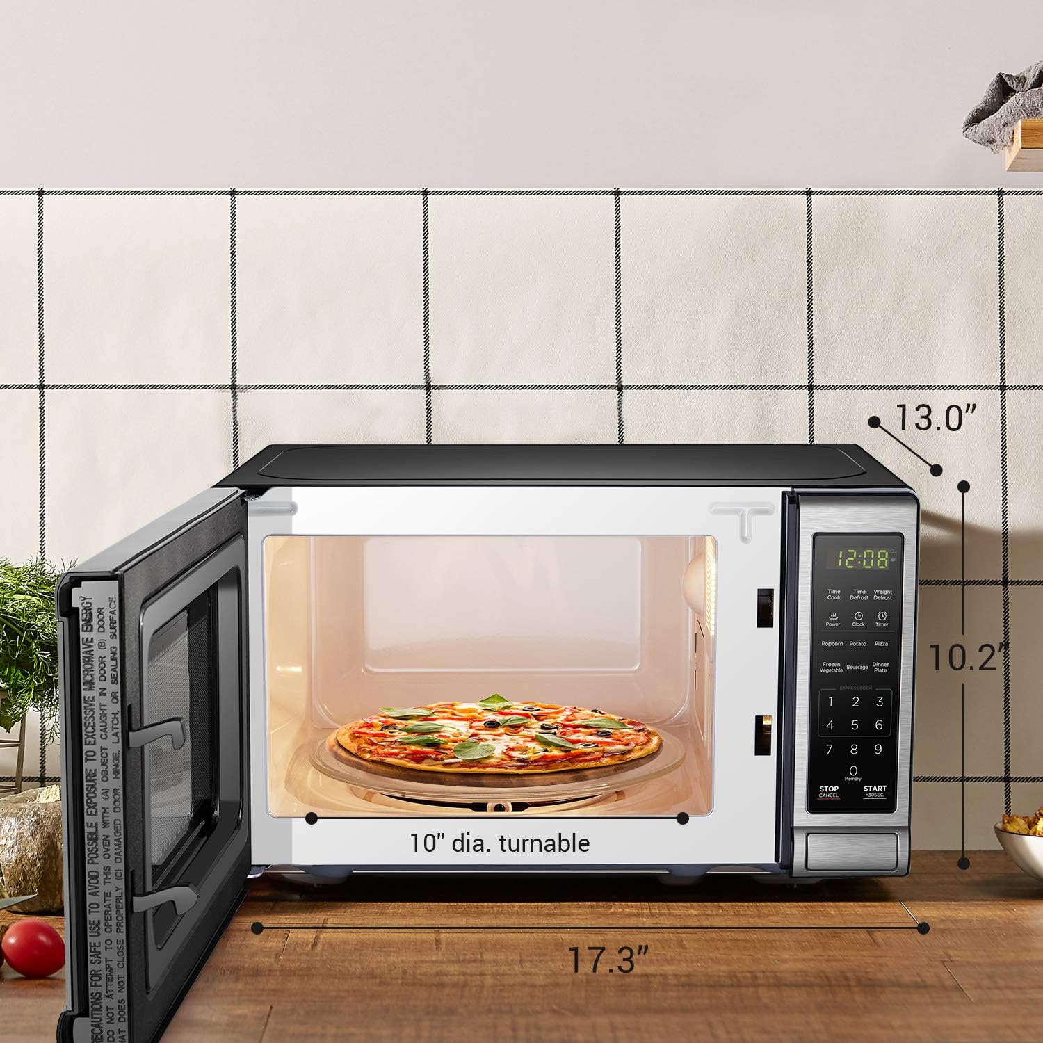 BLACK+DECKER Countertop Microwave Oven, 0.7 Cu.Ft, 700W, Stainless Steel