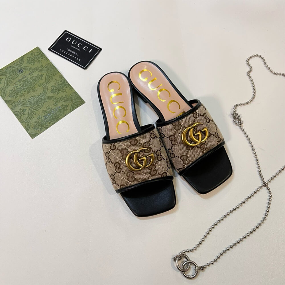 GUCCI Jolie GG Canvas Slides