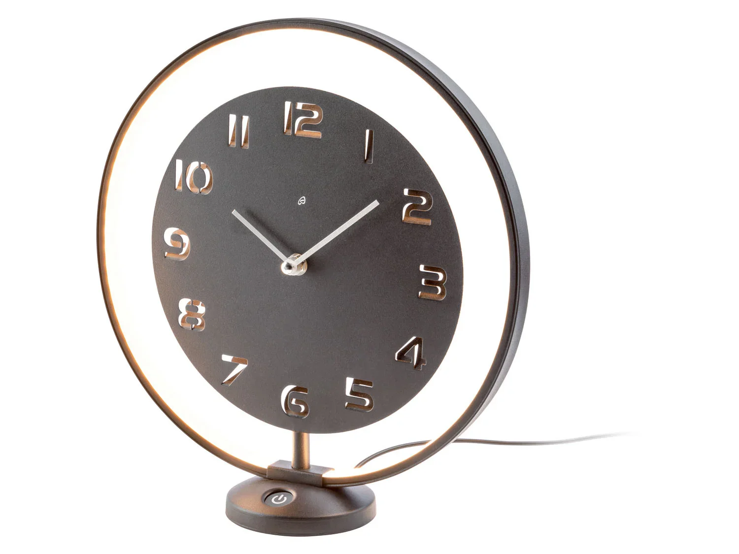 AURIOL Horloge de table, avec anneau lumineux LED