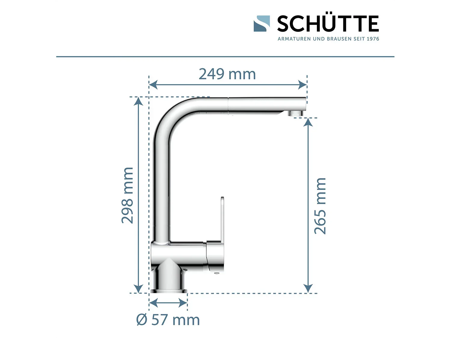 Schtte Mitigeur robinet de cuisine LONDON, avec bec extensible