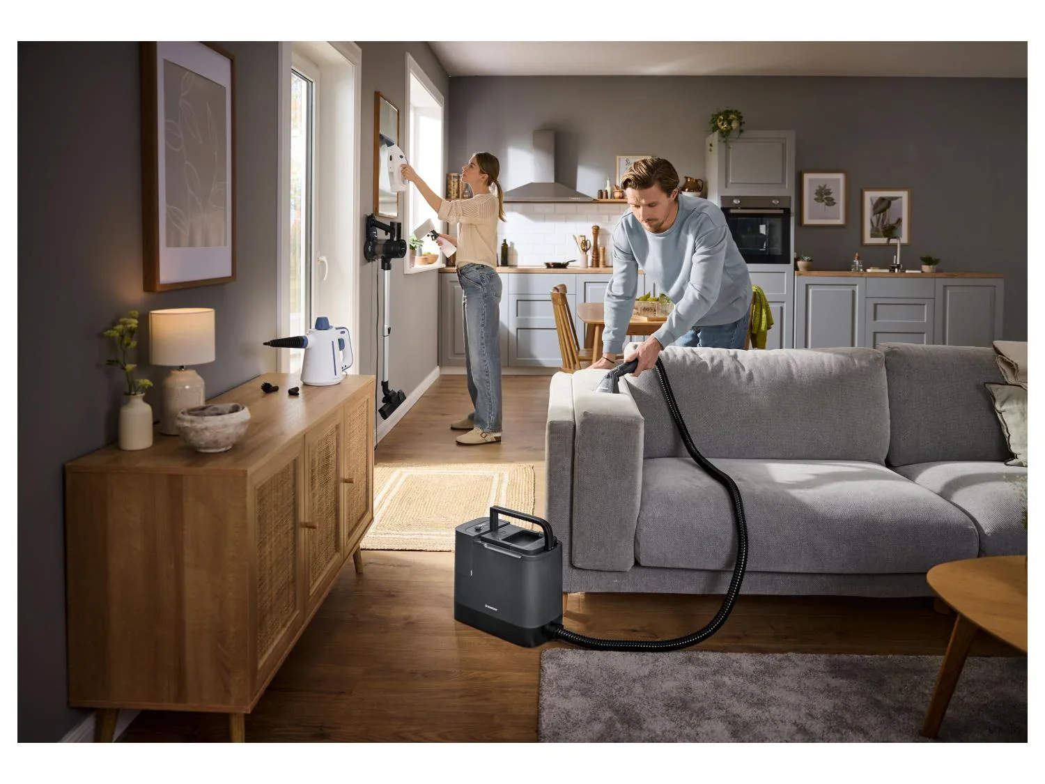 SILVERCREST Appareil de nettoyage sans fil pour tapis et tissus dameublement