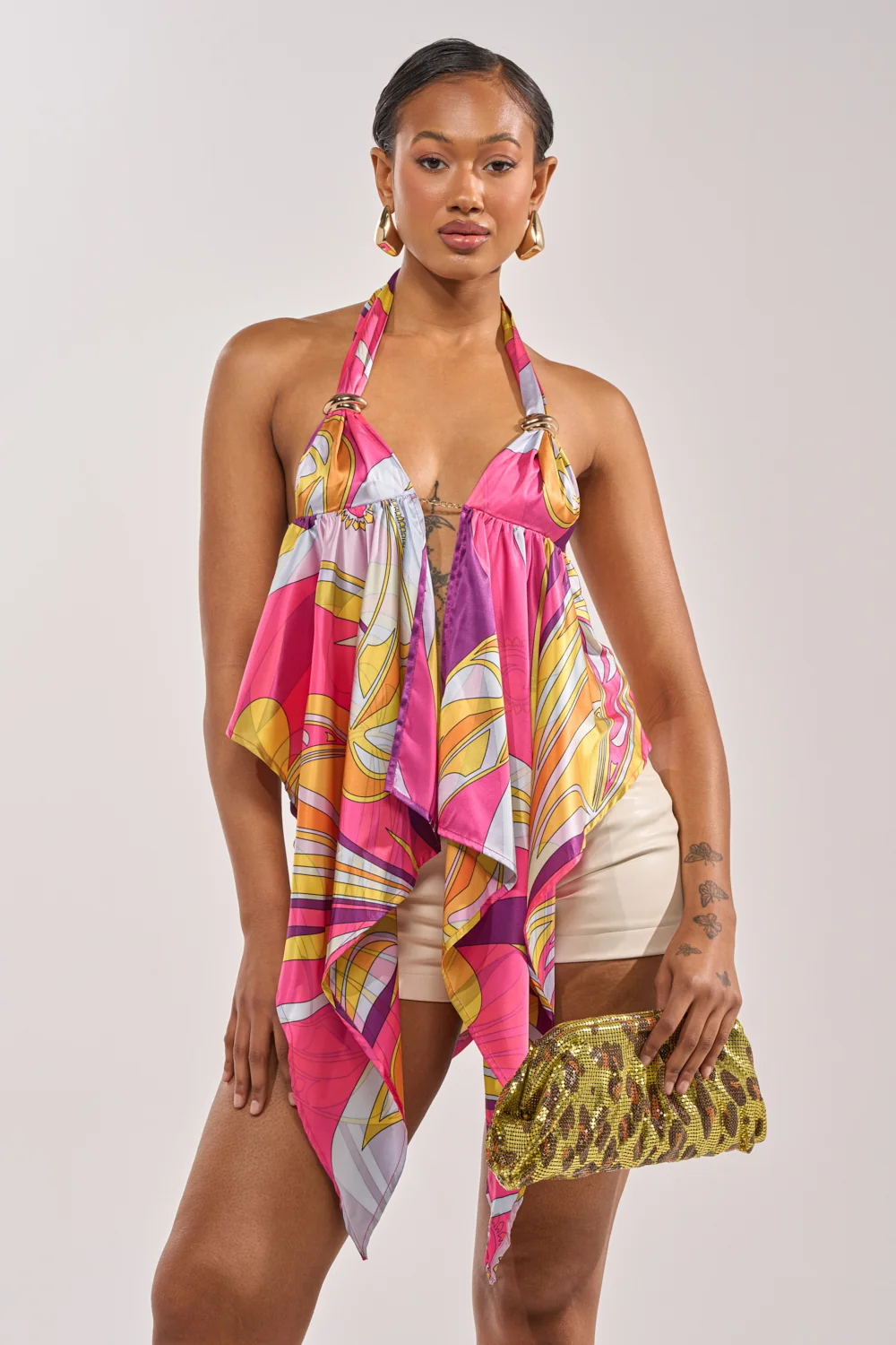 FUN AND FLIRTY SATIN BLOUSE - Akira Store