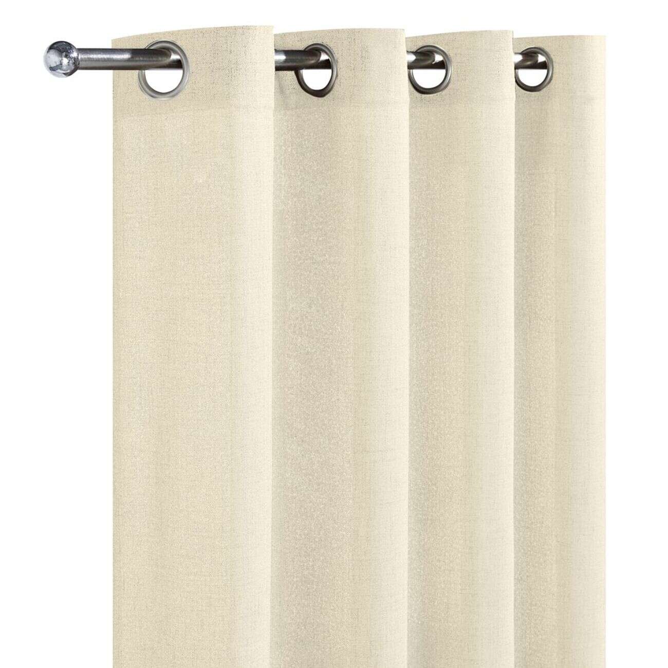 Rideau à oeillets uni beige 140x240cm