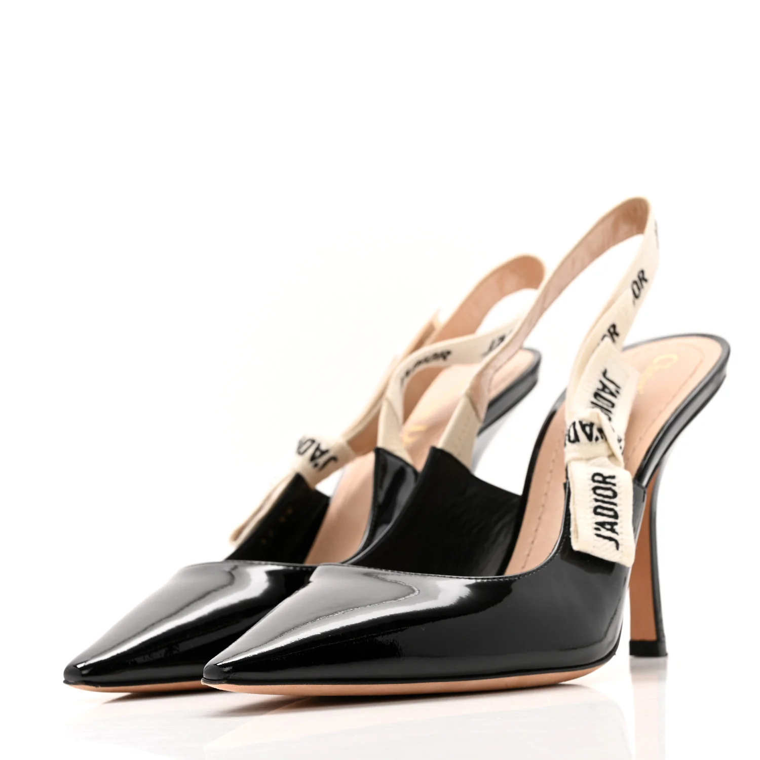 Patent Ribbon J'Adior Slingback 100mm Pumps 39 Black