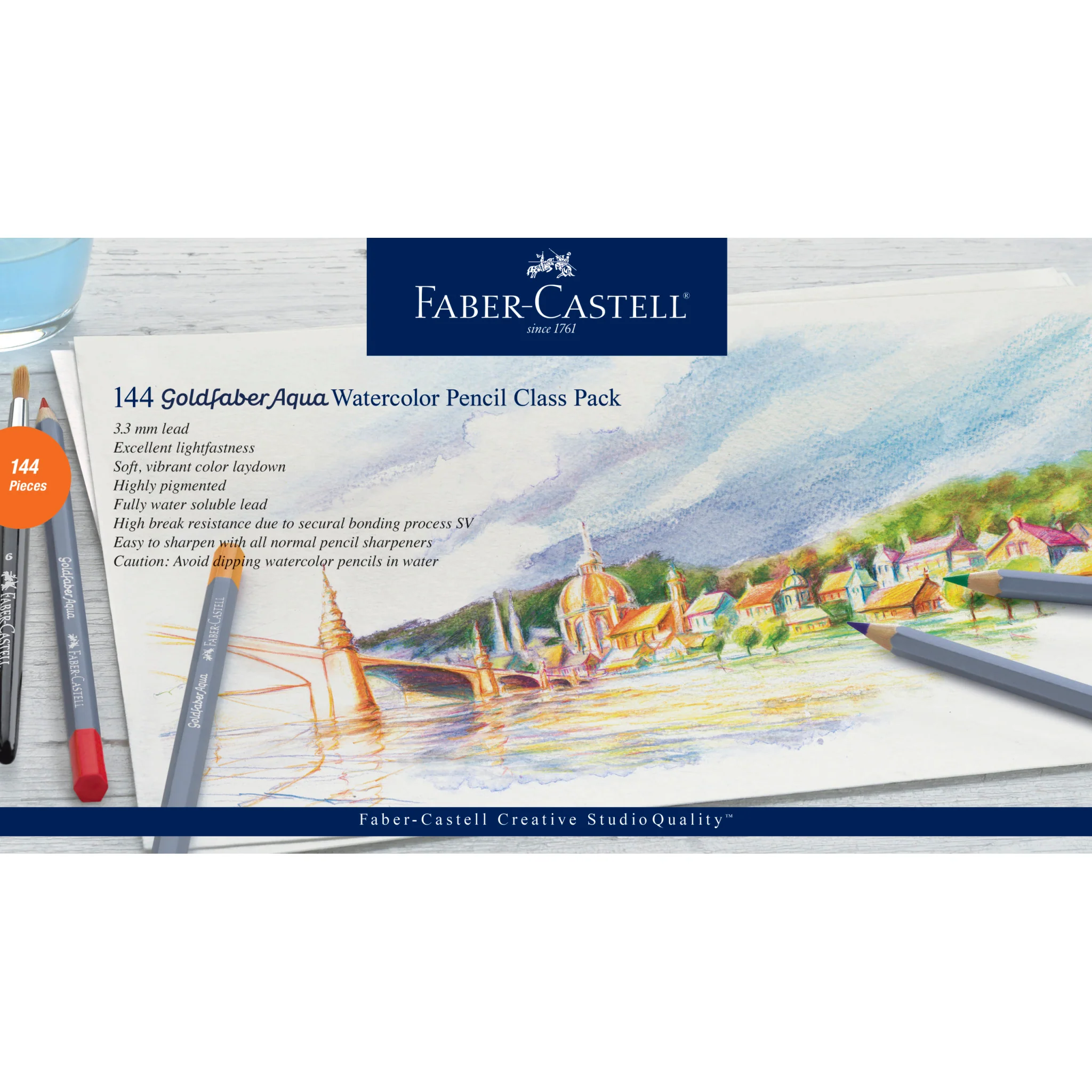 Crayons aquarelle, lot pour la classe