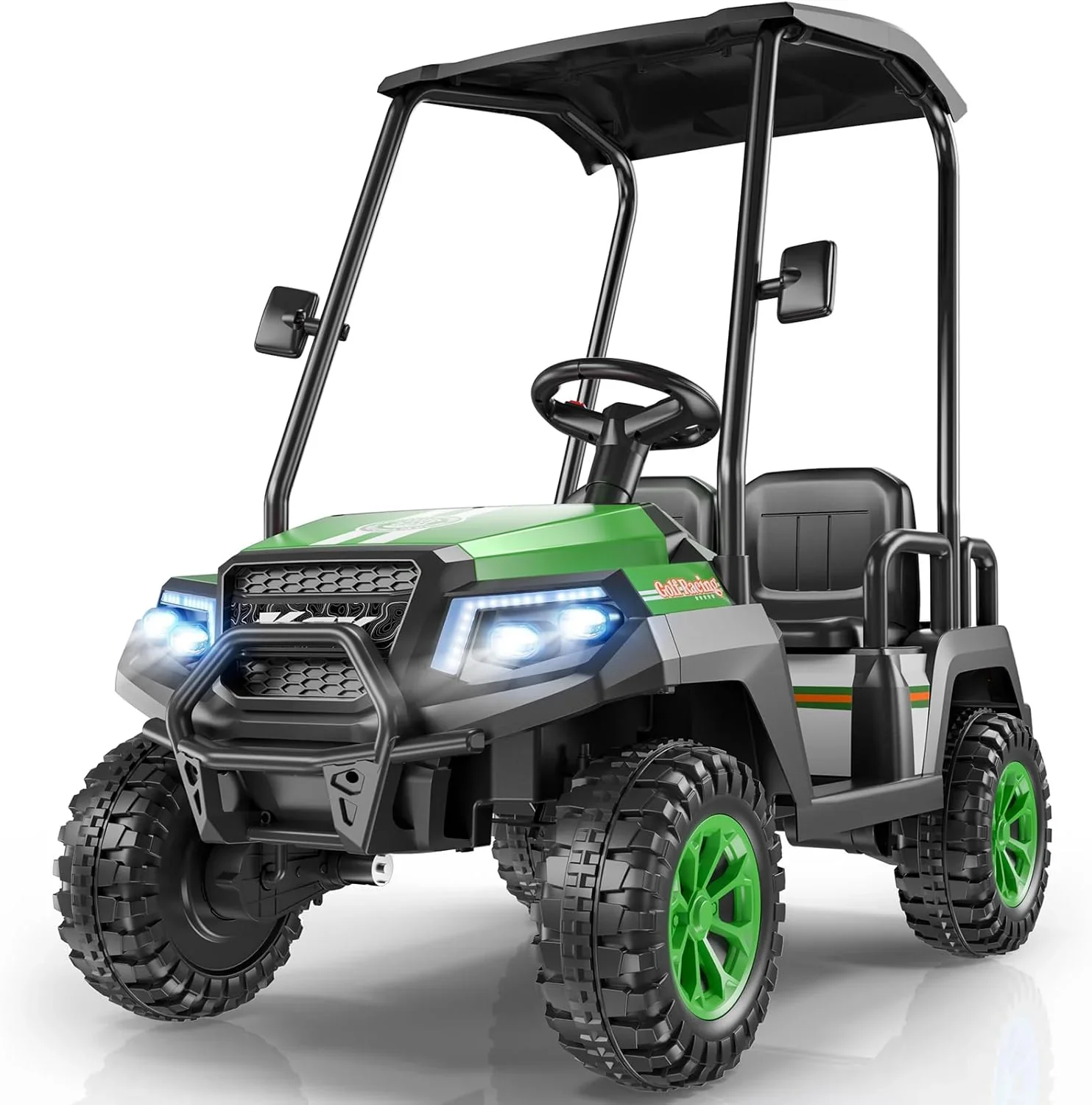 Voiturette de golf pour enfants R9 24V avec télécommande et auvent amovible