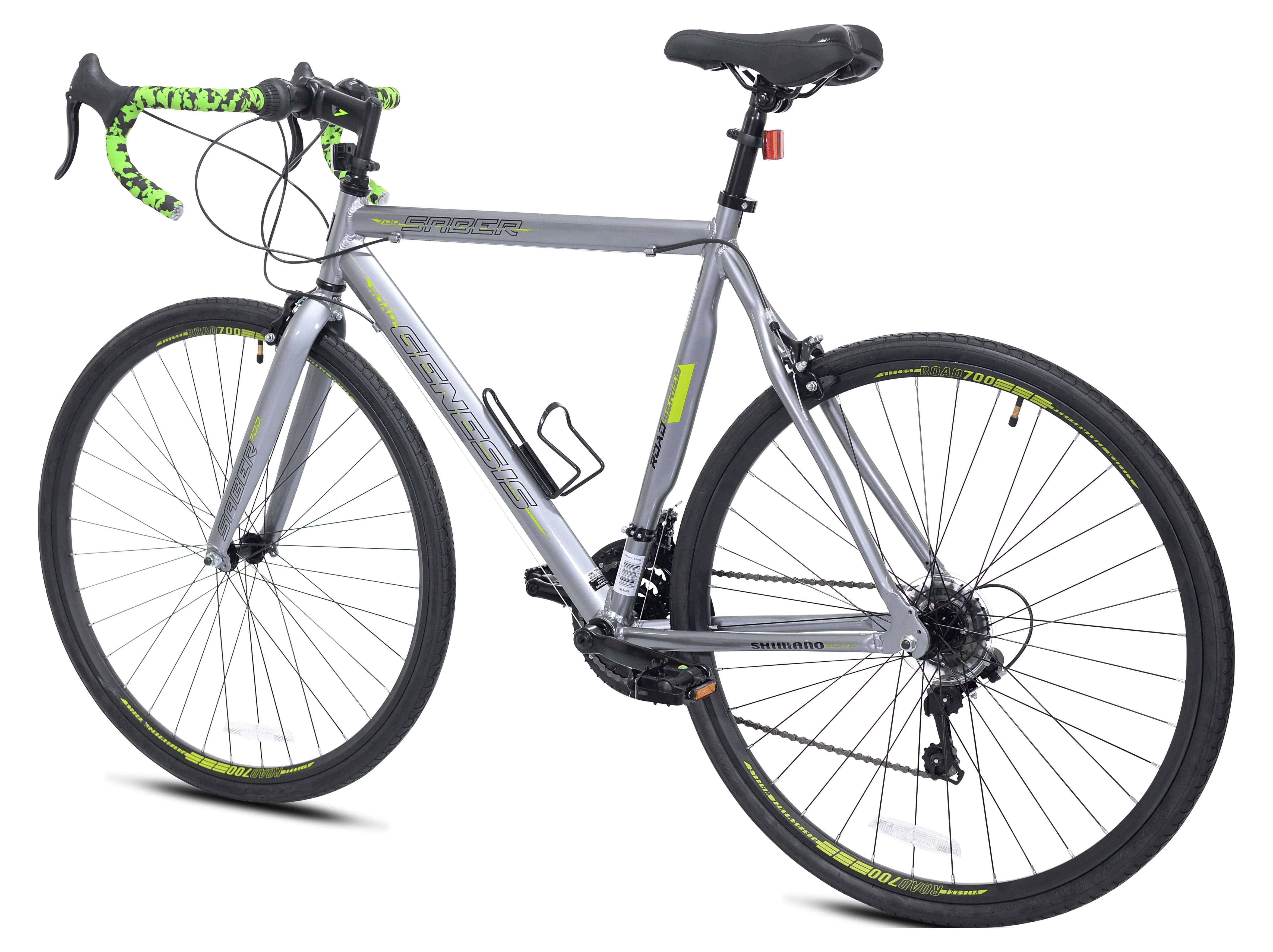 Genesis 700 C Saber Men'S Aluminum Road Bike with 21 Speeds, Gray