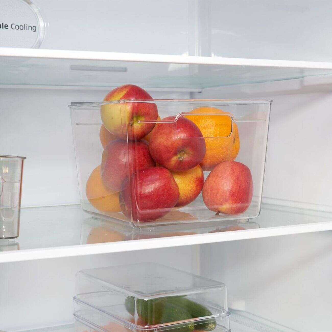 Bac de rangement carré transparent pour frigo 5,5L