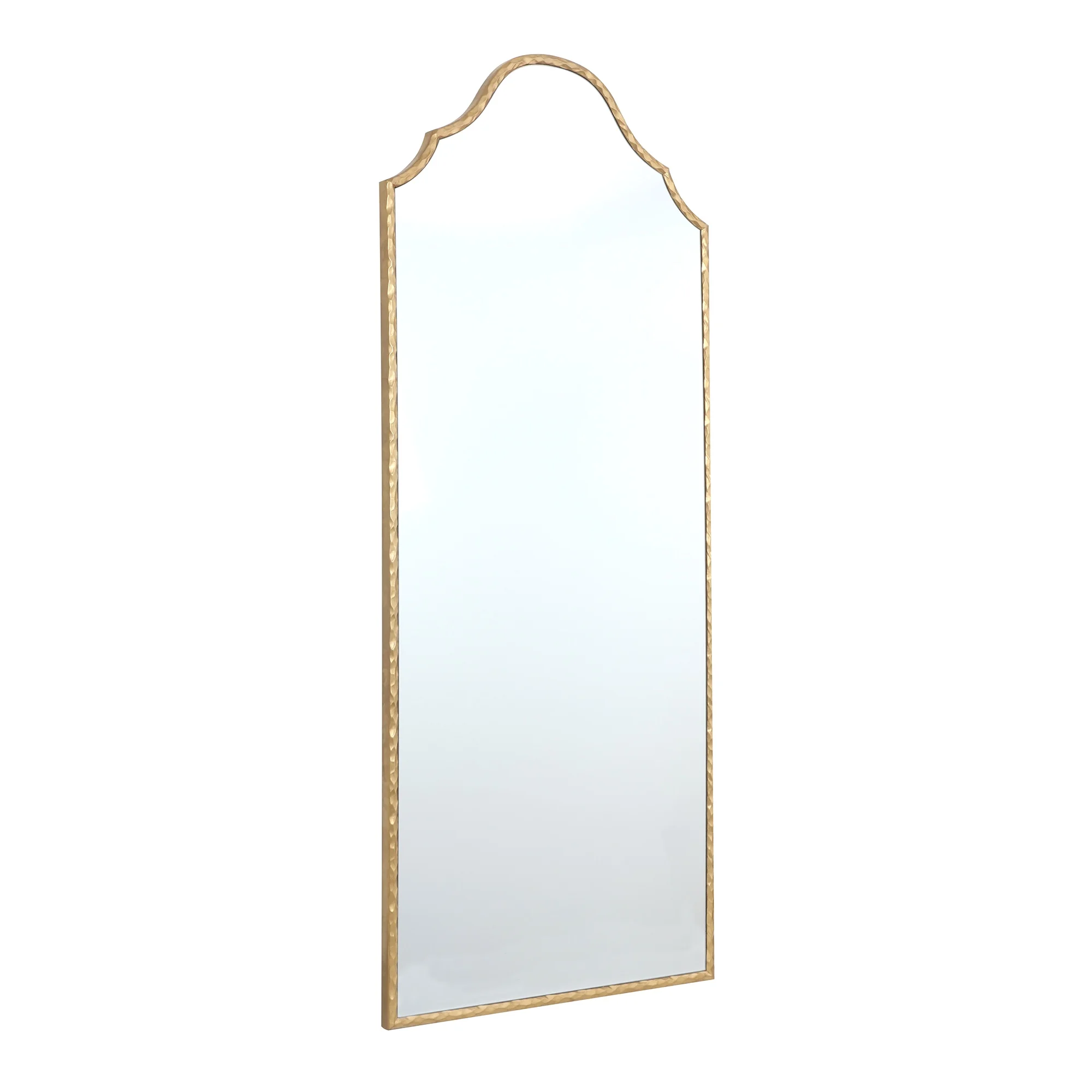Gold Frame Art Deco Arch Floor Mirror 30