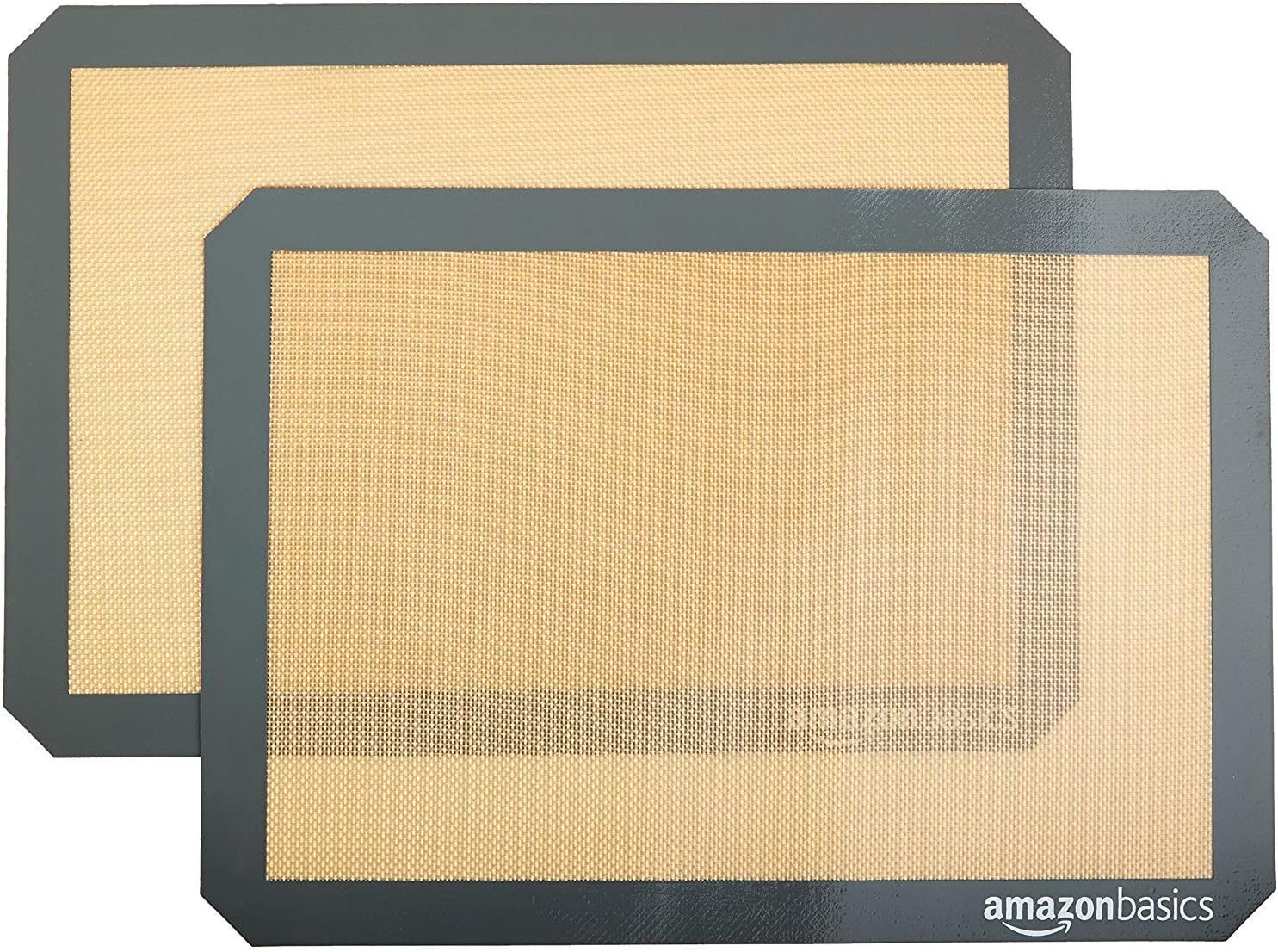 Amazon Basics Silicone Rectangular Baking Mat, Non-Stick, Reusable, Dishwasher Safe, Food Safe, Heat Resistant, 16.5
