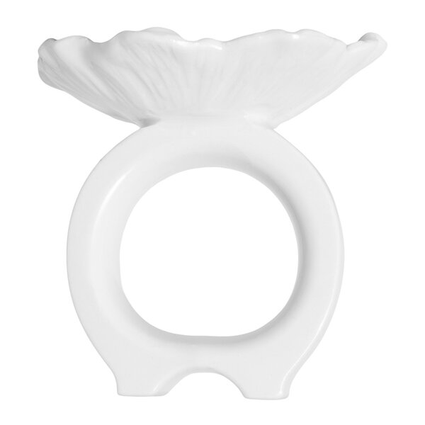 Flora serviettring 6 cm hvit