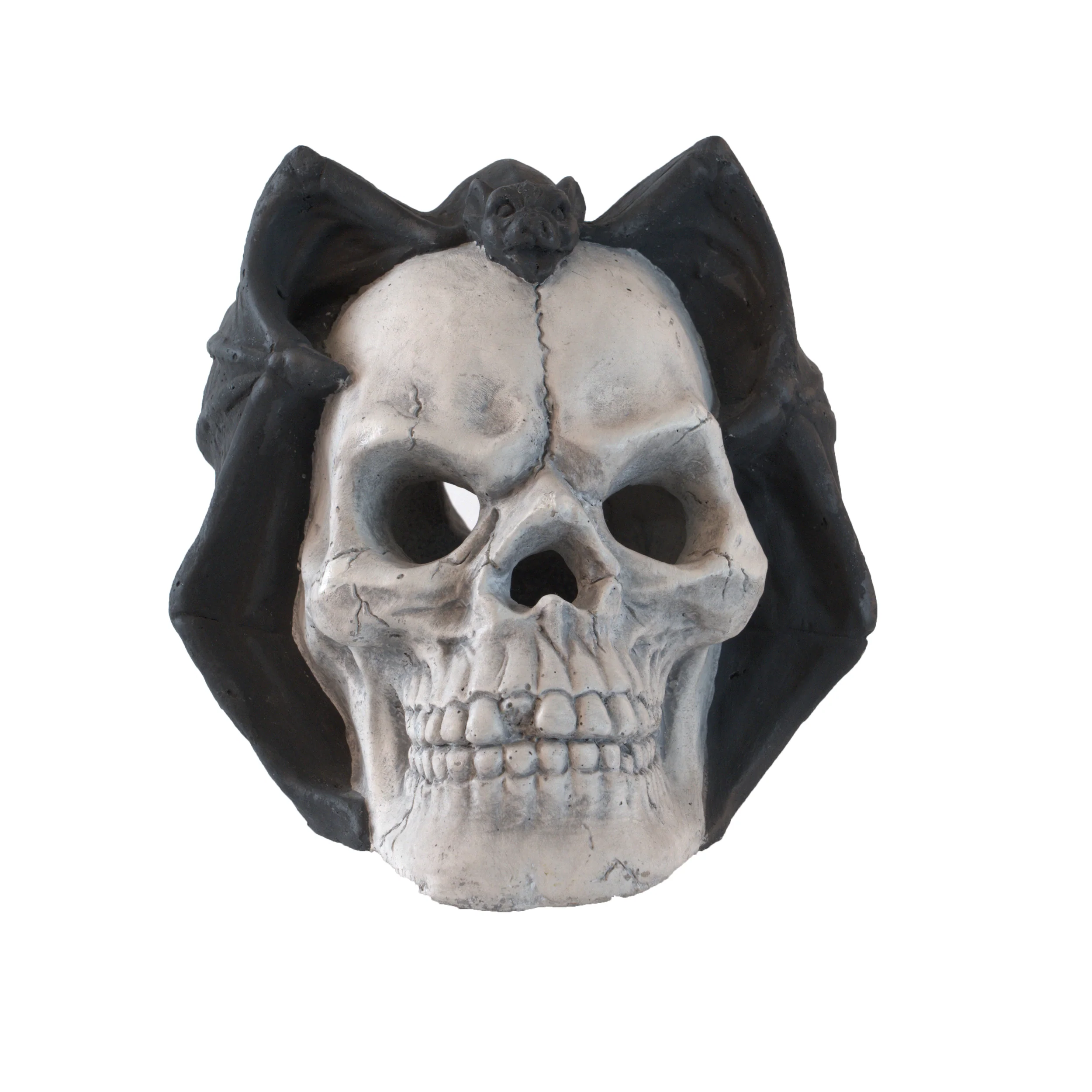 AECOJOY Fire Pit Demon Skull Gas Log for Ventless & Vent Free, Halloween Decor