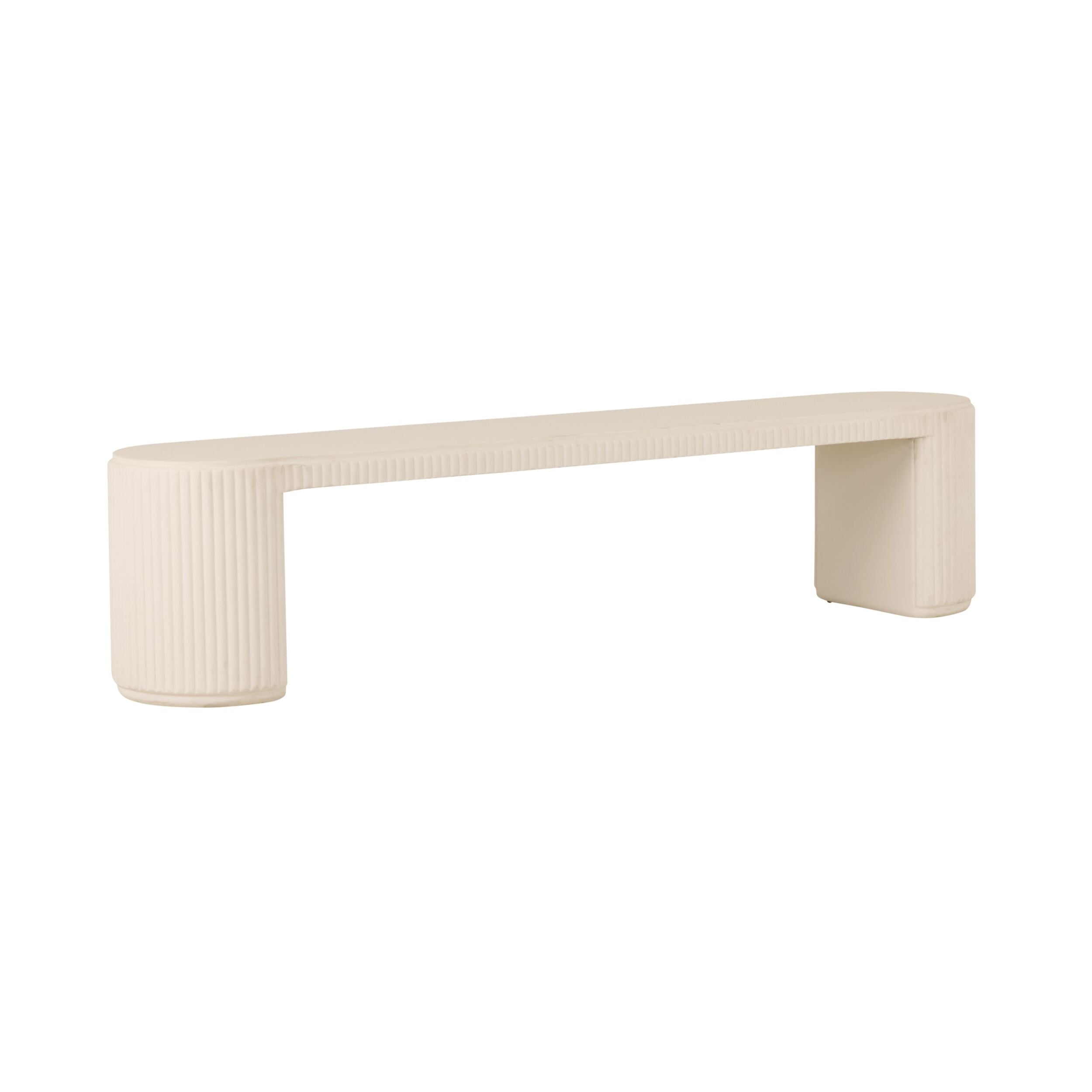 Ravello Ripple Bench 200cm Ivory Stone