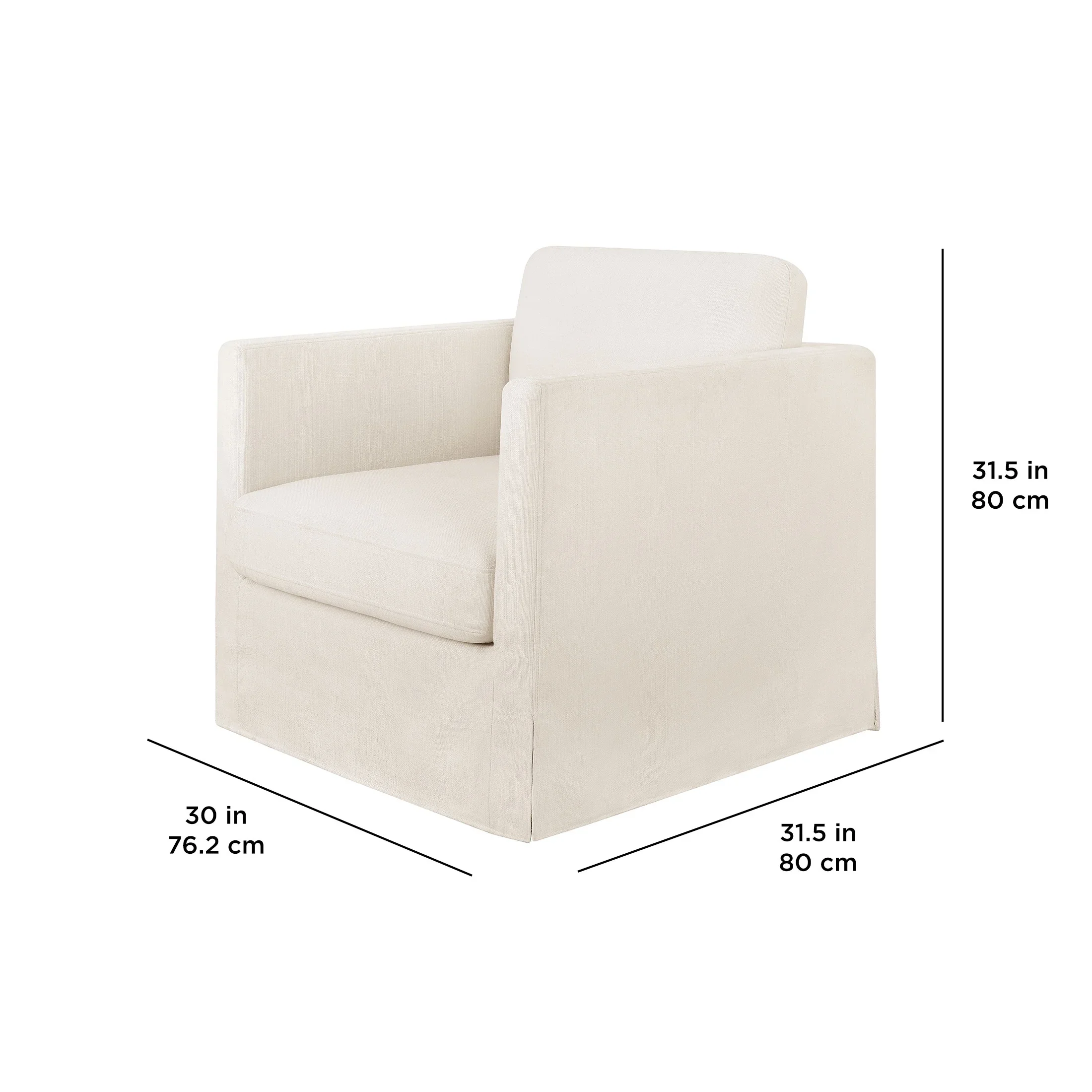 Better Homes & Gardens Waylen Swivel Accent Chair, by Dave & Jenny Marrs, Cream
