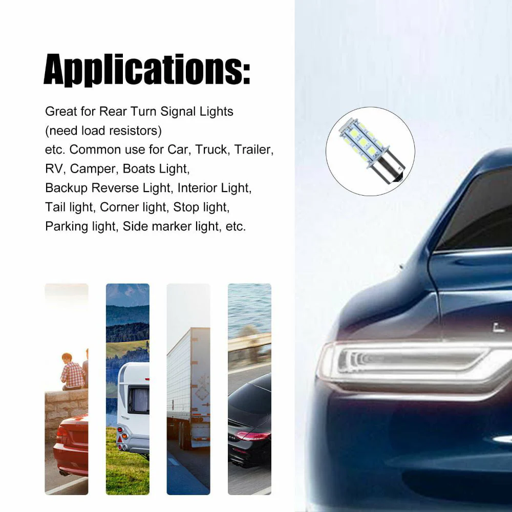 20 Pcs RV Interior LED Light Bulbs, EEEkit BA15S 1156 Bright 7506 1141 1003 13 SMD 5050 6000K, Pure White Replacement Lamps,for Car Rear Turn Signal Lights Interior RV Camper 12V Image 6