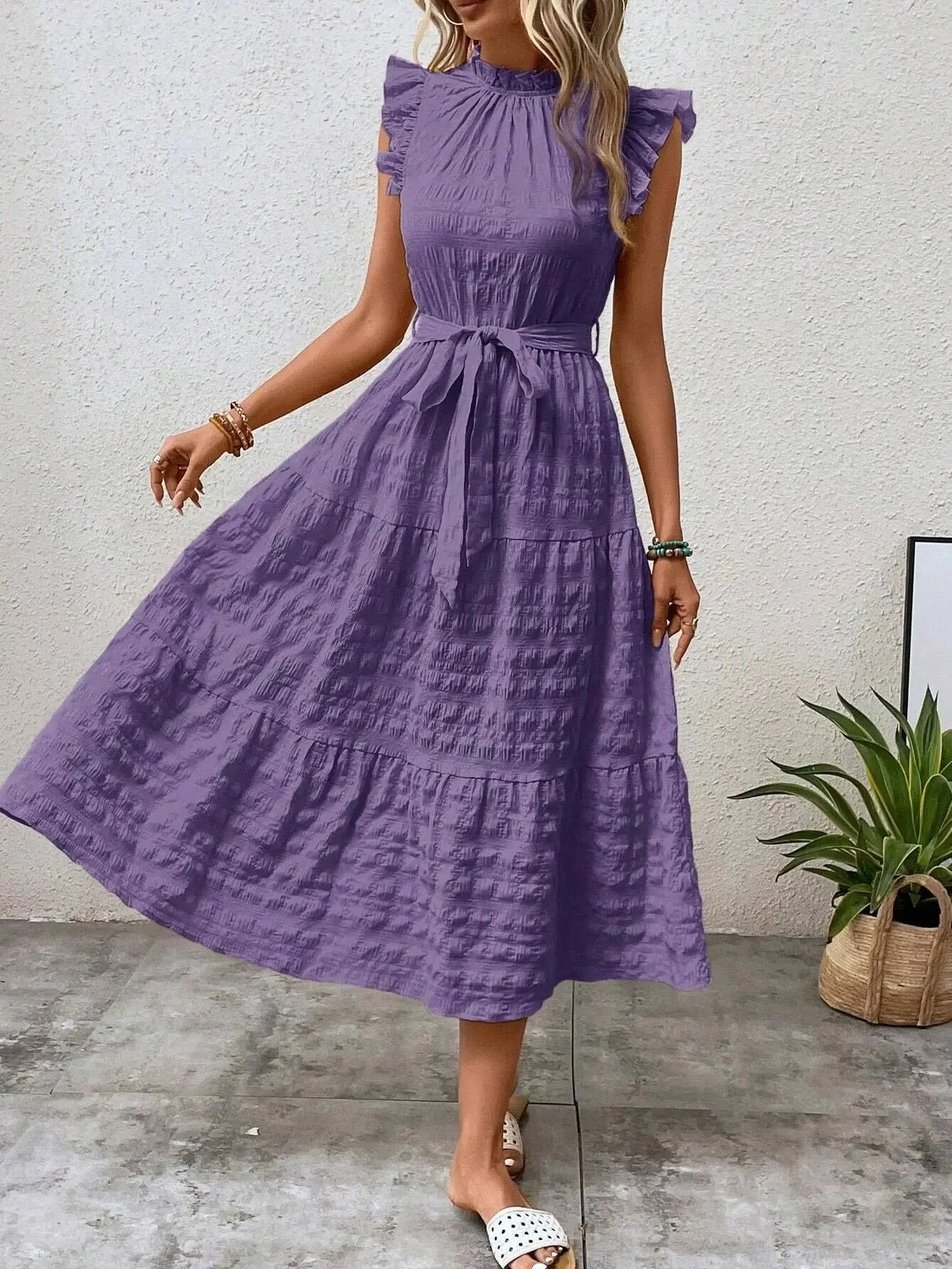 Sophie Paris | Robe à lacets à manches volantes