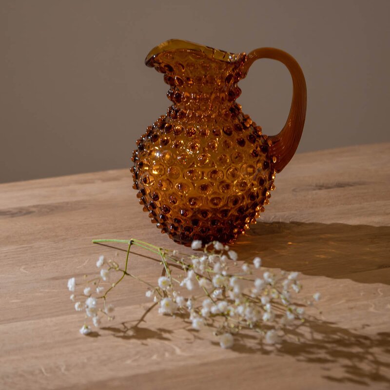 Hobnail karaffel 2L amber