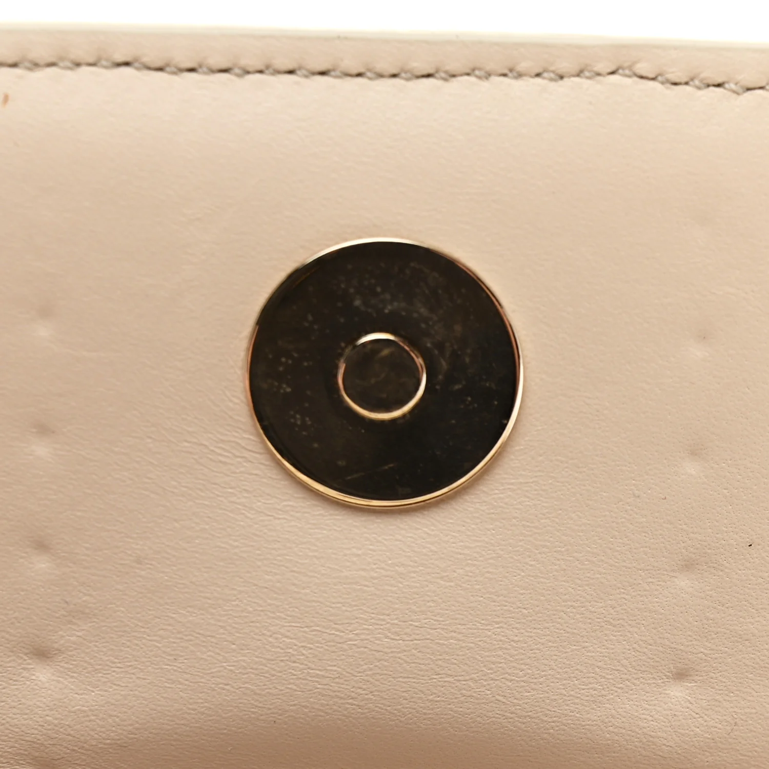 Calfskin Spikes Sweety Charity Shoulder Bag Beige