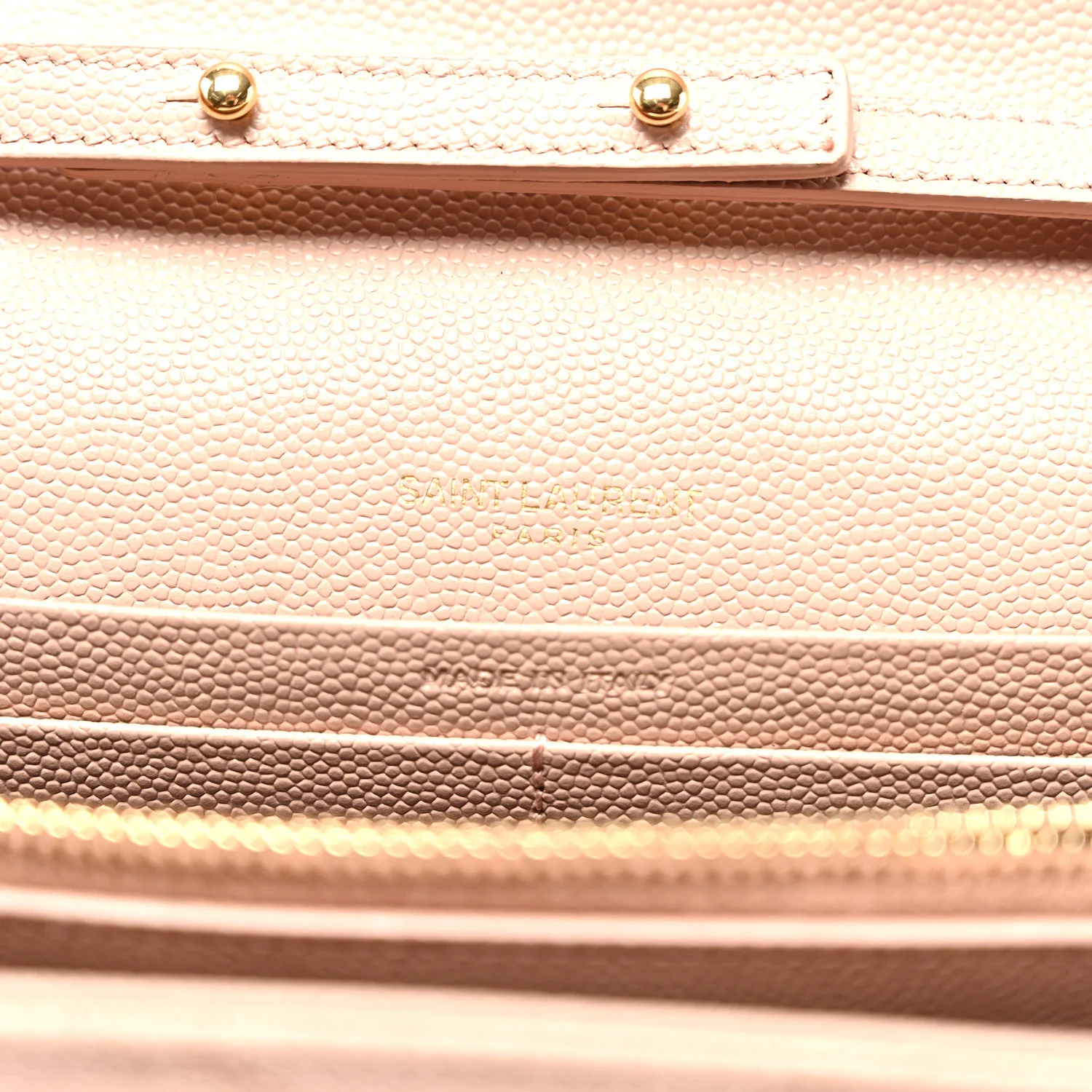 Grain De Poudre Matelasse Chevron Monogram Chain Wallet Pale Pink