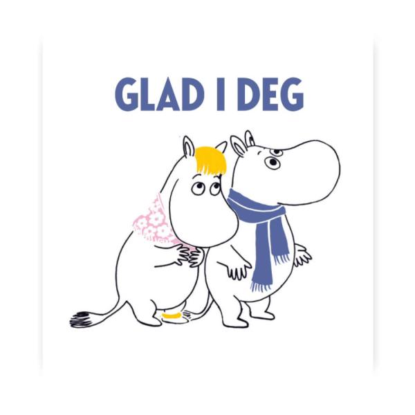 Mummi kort dobbelt Glad i deg hvit