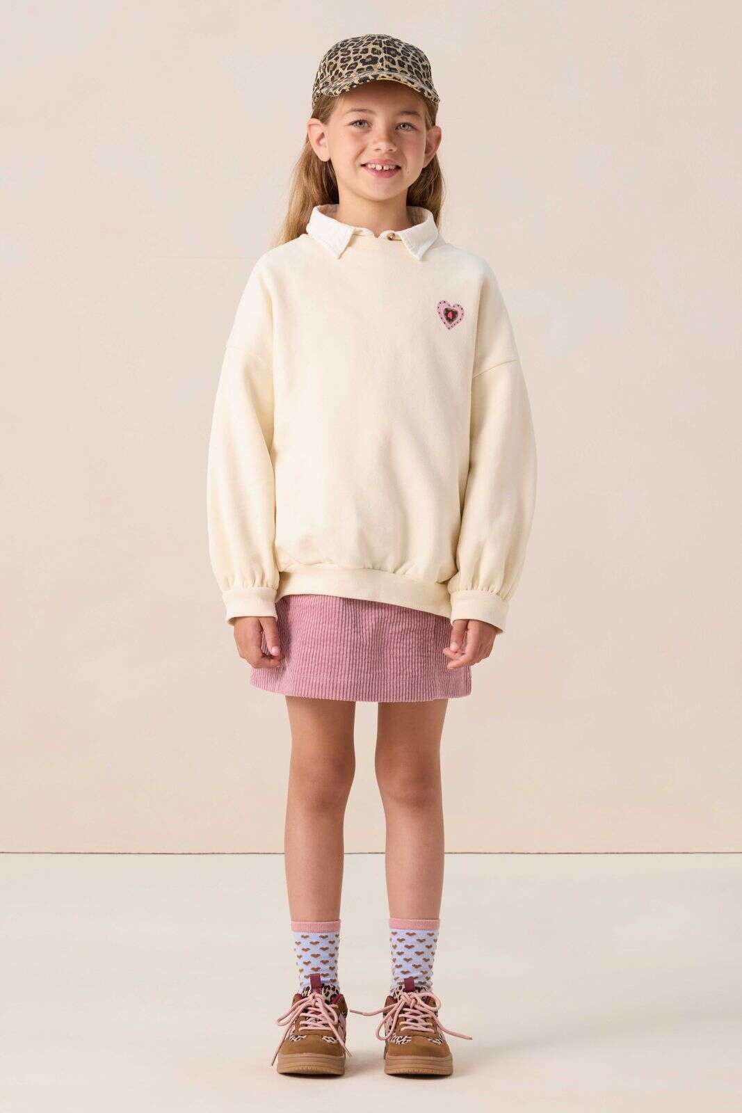 Lichtblauwe sokken met hartjes