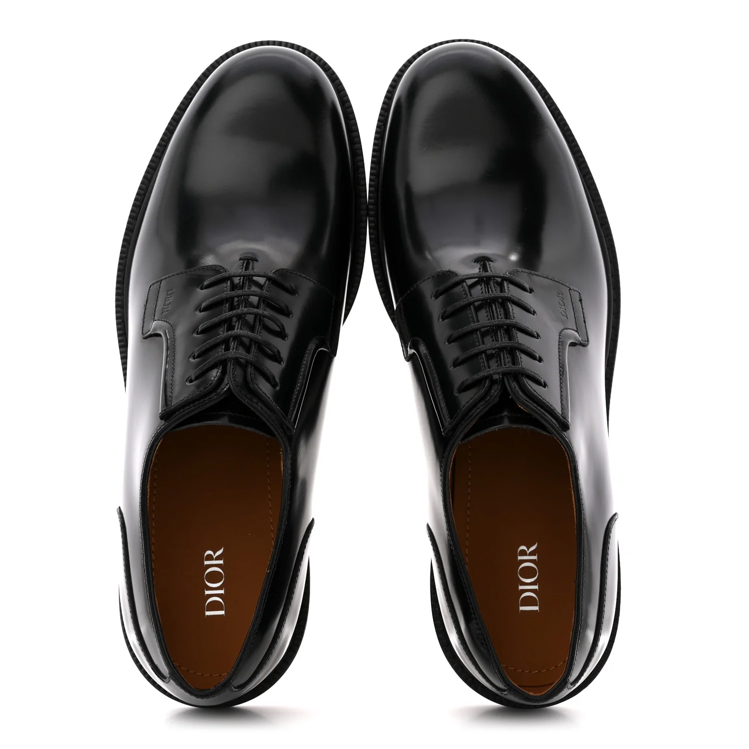 Calfskin Mens Derby Shoes 42.5 Black
