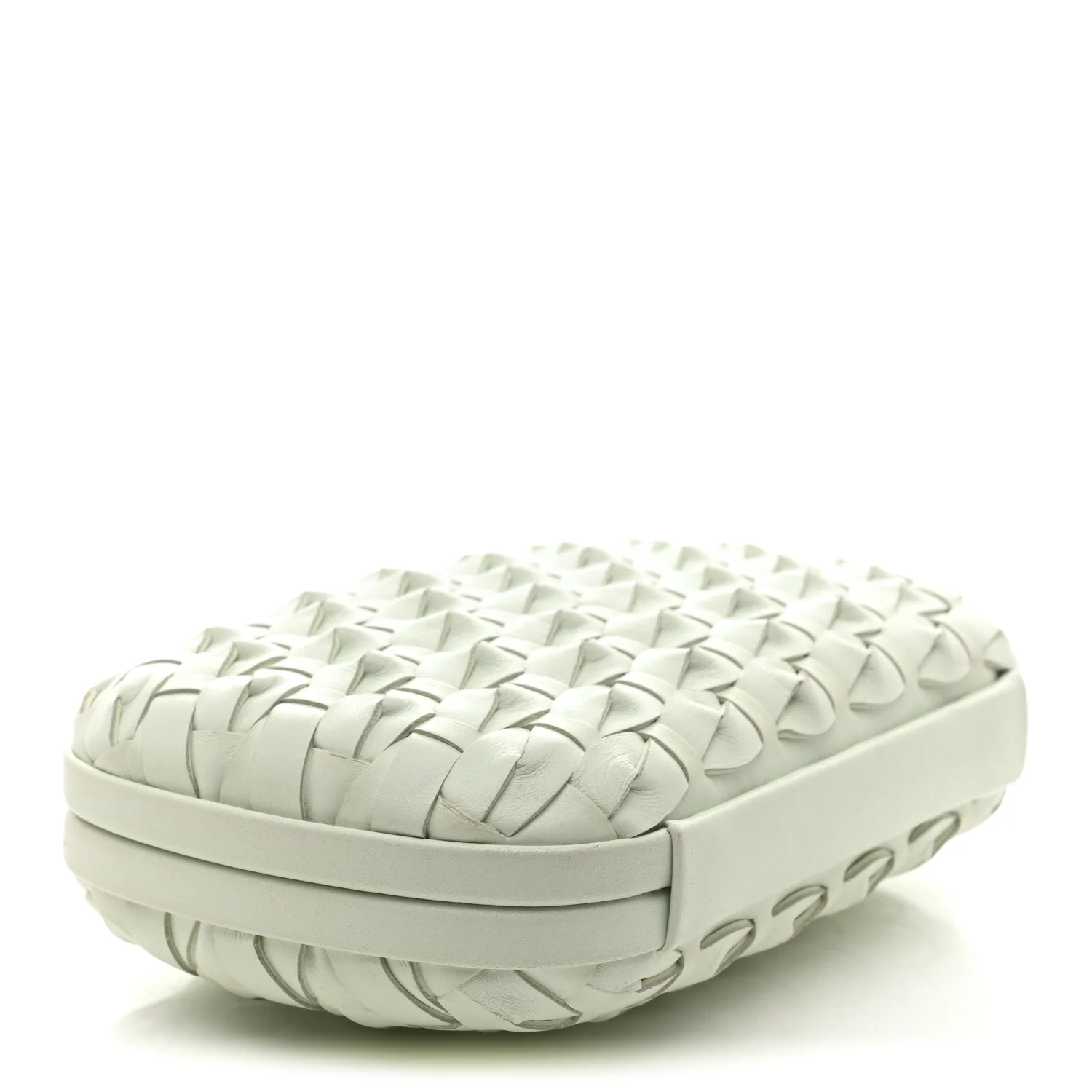 Intrecciato Minaudiere Knot Clutch Glacier