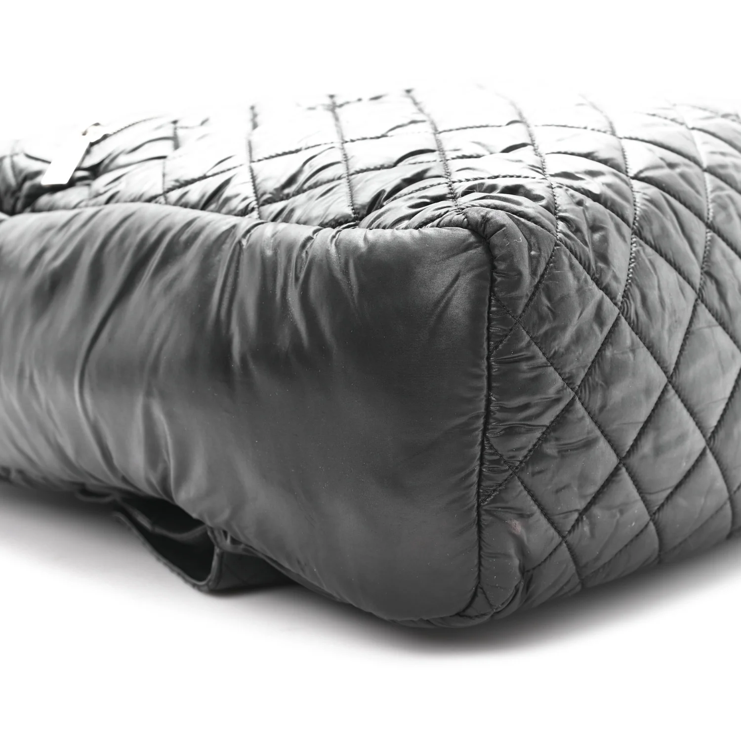 Nylon Quilted Coco Cocoon Backpack Black
