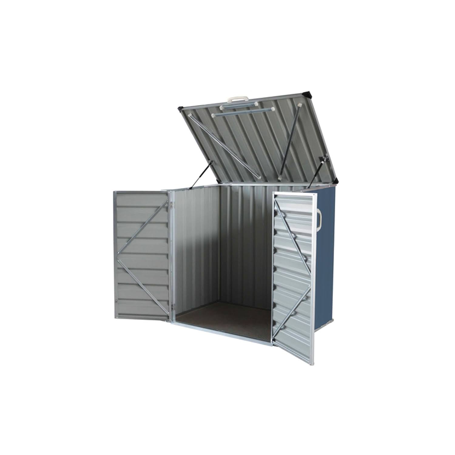 Build-Well 7838386 5 x 3 ft. Metal Horizontal Storage Shed Without Floor Kit
