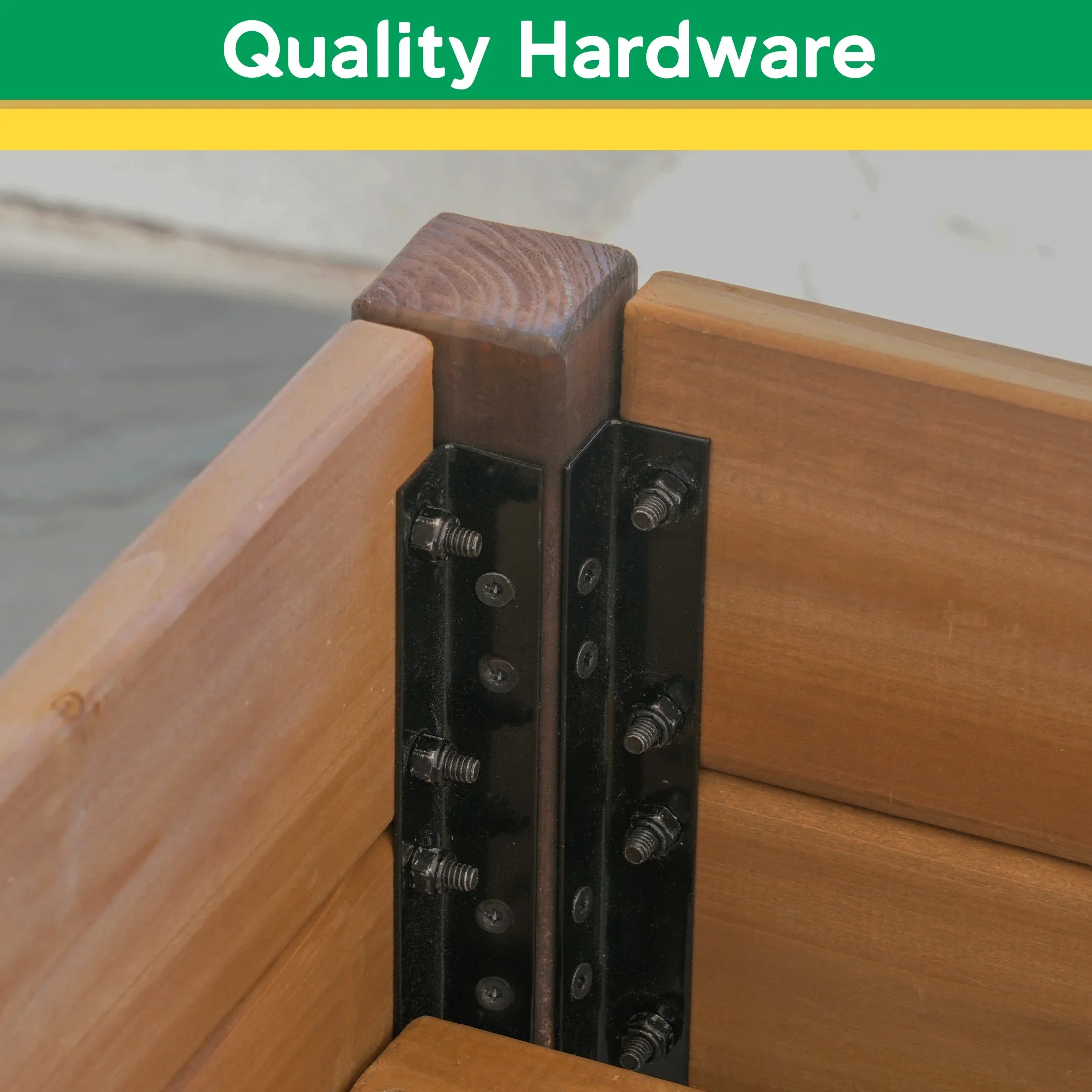 Miracle-Gro Wood 2 x 4 ft. Raised Garden Planter with Shelf